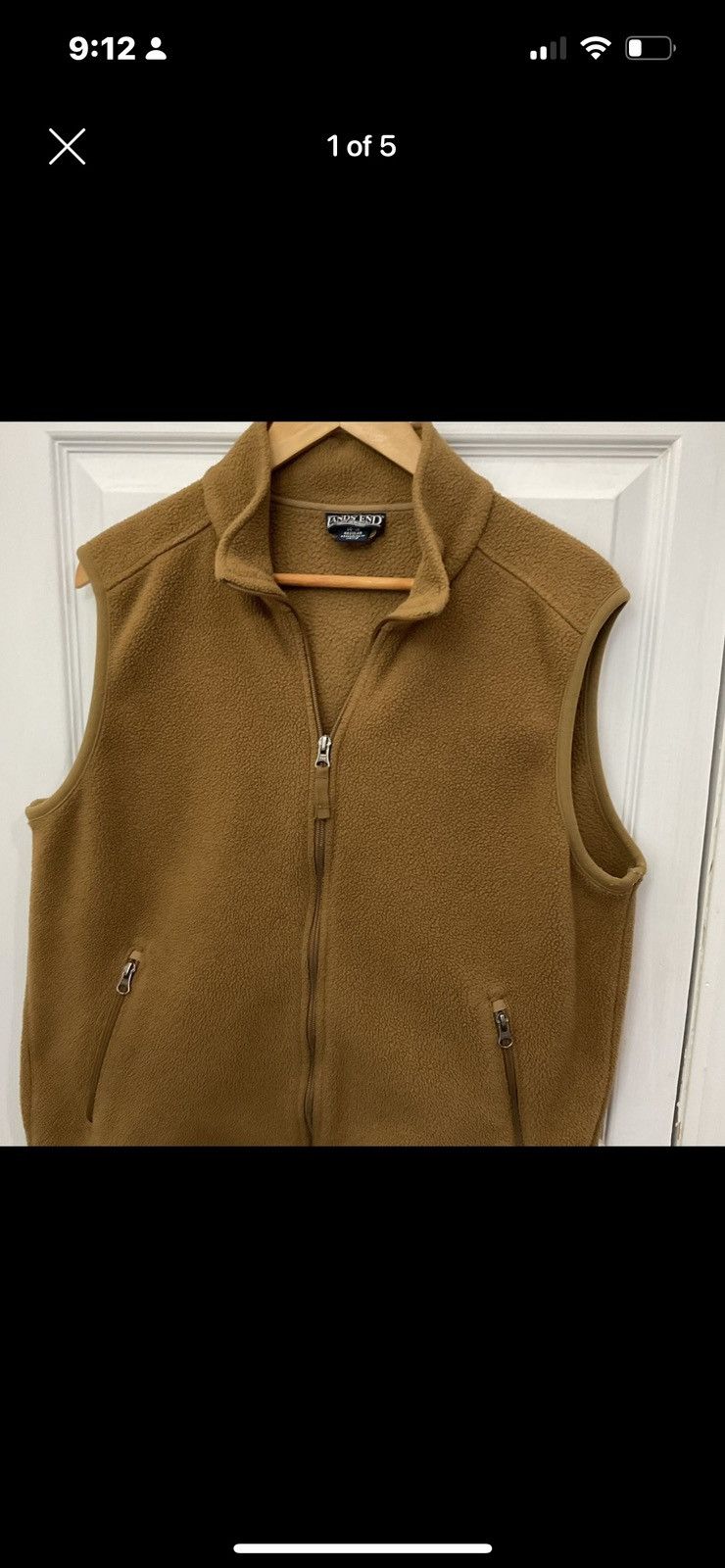 Lands' End Lands End Women’s Khaki Large Vest Size L / US 10 / IT 46 - 1 Thumbnail