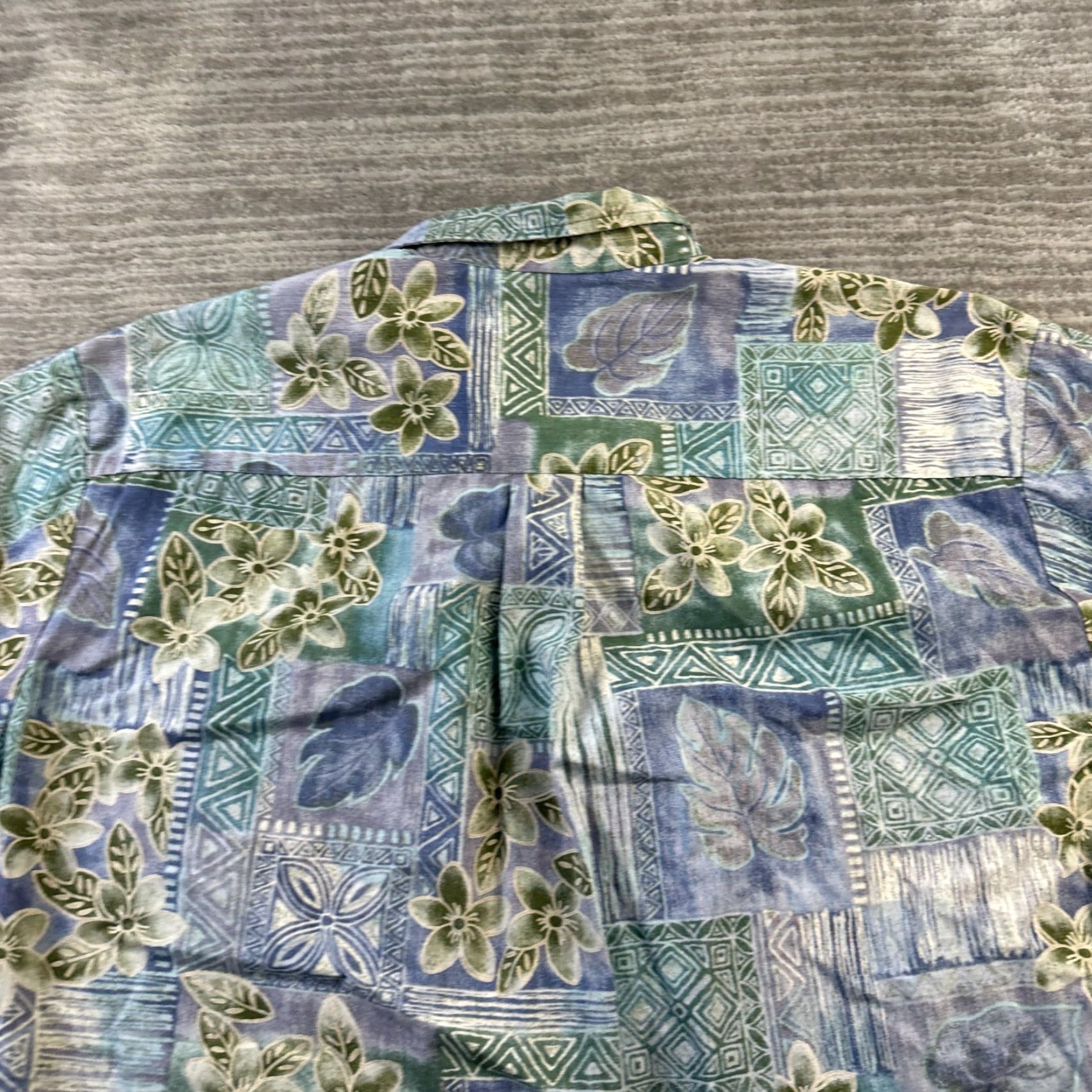 Tori Richard Tori Richard Shirt Mens XL Blue Geometric Button Up Size US XL / EU 56 / 4 - 5 Thumbnail
