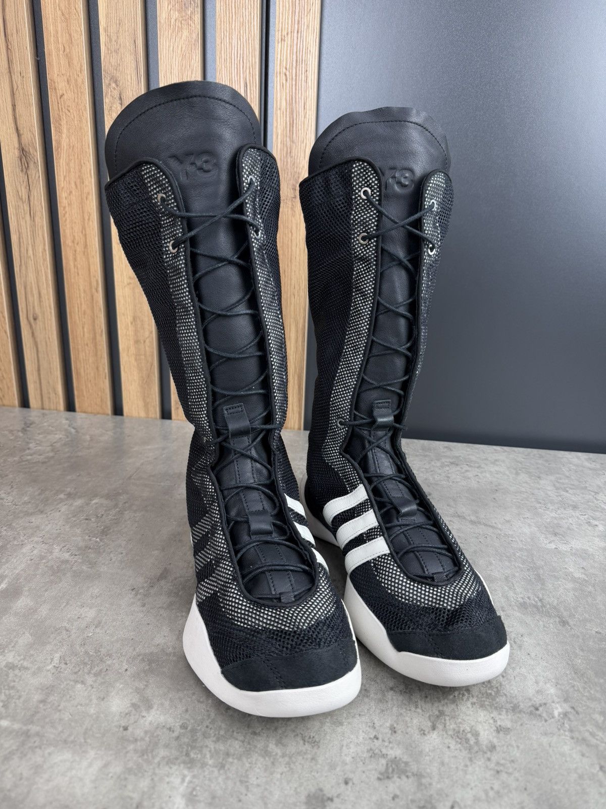 Adidas Adidas Y-3 Regu Boot Black/Talc Size US 8 Size US 8 / EU 41 - 2 Thumbnail