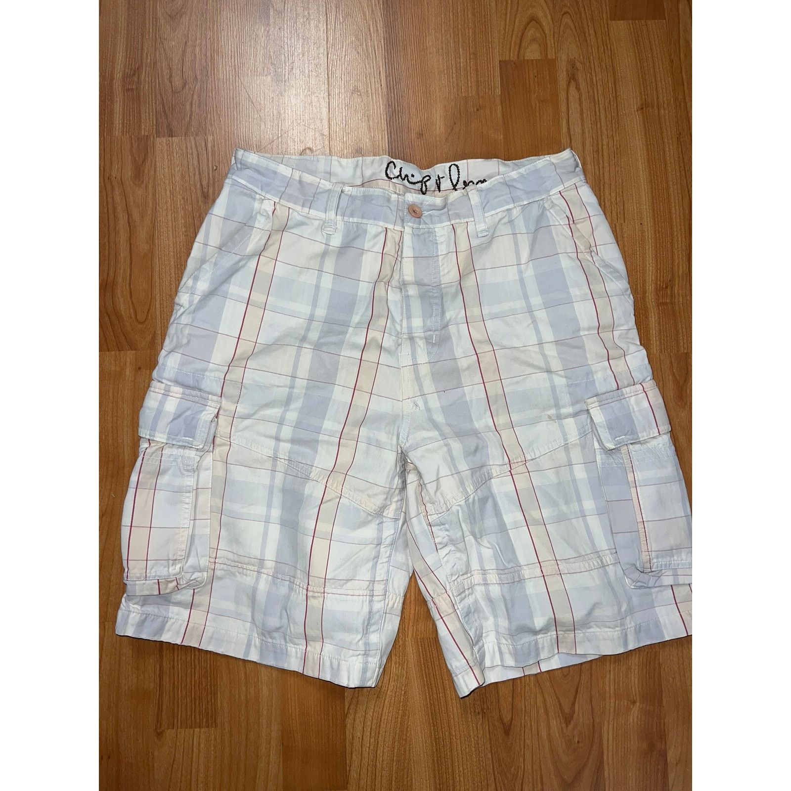 Chip & Pepper Chip and Pepper Cargo Shorts Checkered Striped 32 Small Hole Size US 32 / EU 48 - 1 Thumbnail