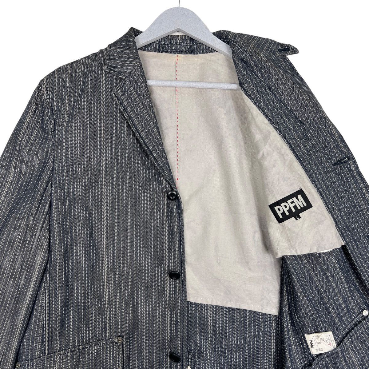 PPFM 🔥 PPFM STRIPE DENIM JACKET Size US L / EU 52-54 / 3 - 10 Thumbnail