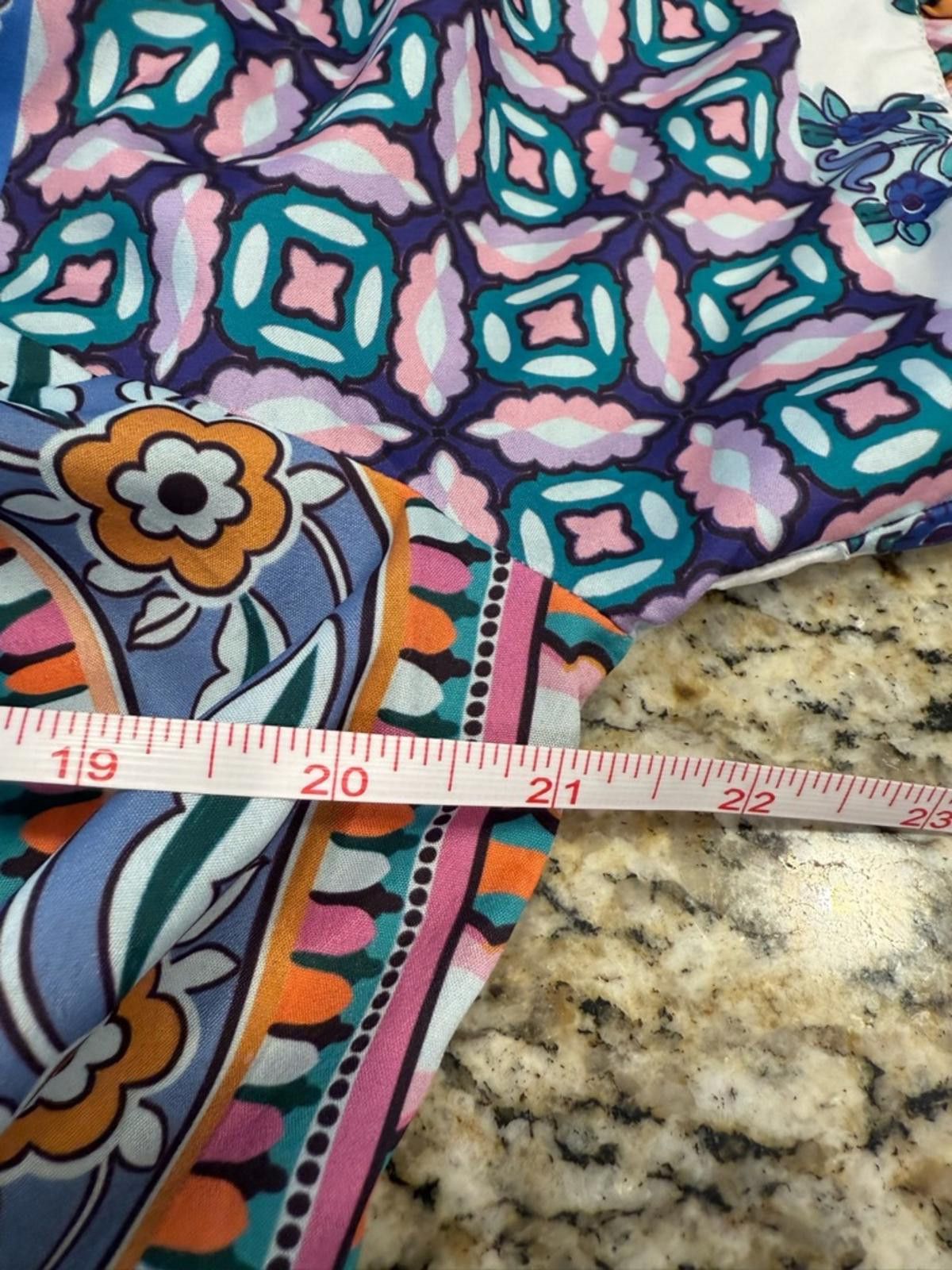 Other Rachel Zoe boho crop top blue multicolor puff sleeves SZ SM Size S / US 4 / IT 40 - 9 Thumbnail