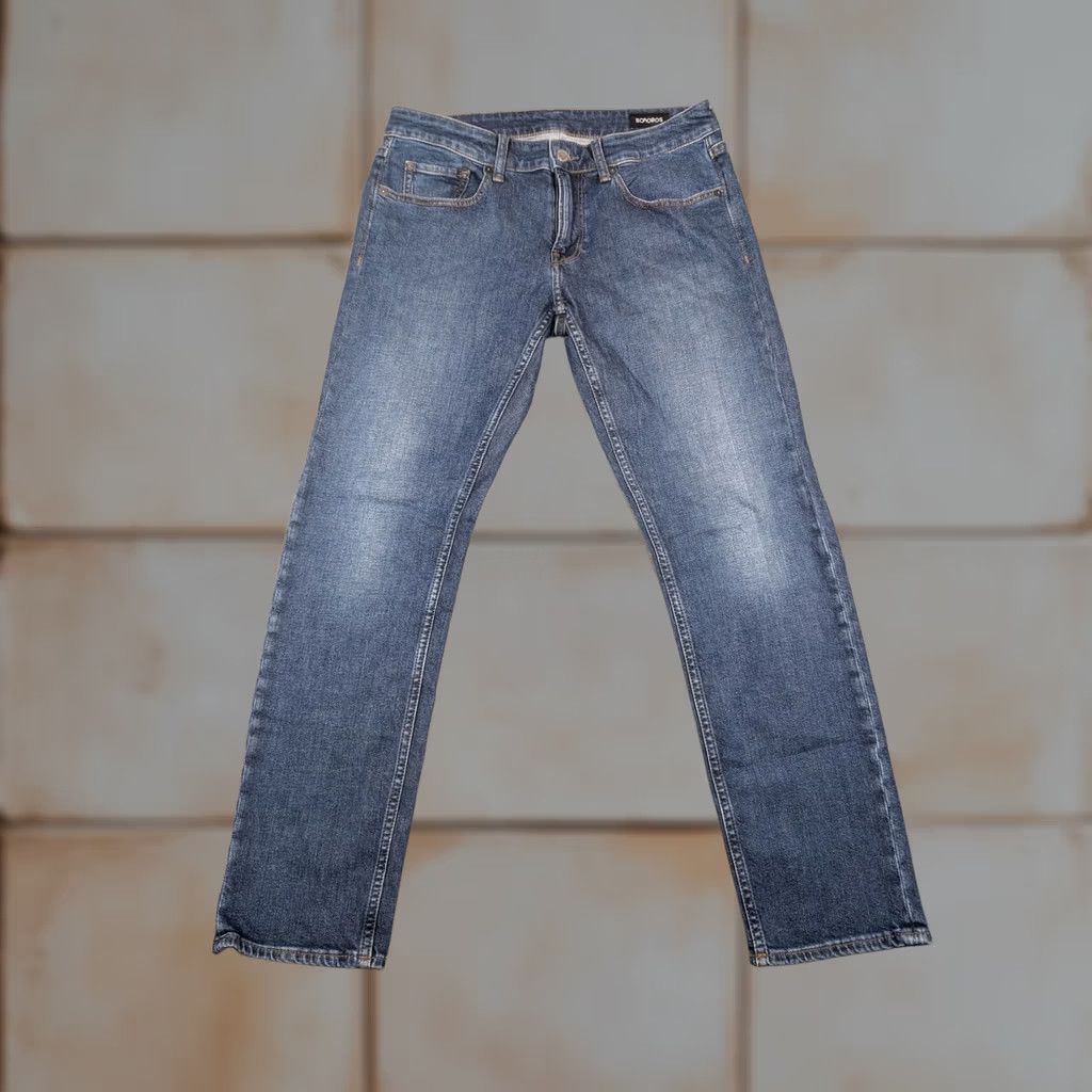 Bonobos Bonobos Jeans Mens 30x30 Blue Slim Straight Stretch Denim Medium Wash Pants Size US 30 / EU 46 - 1 Thumbnail