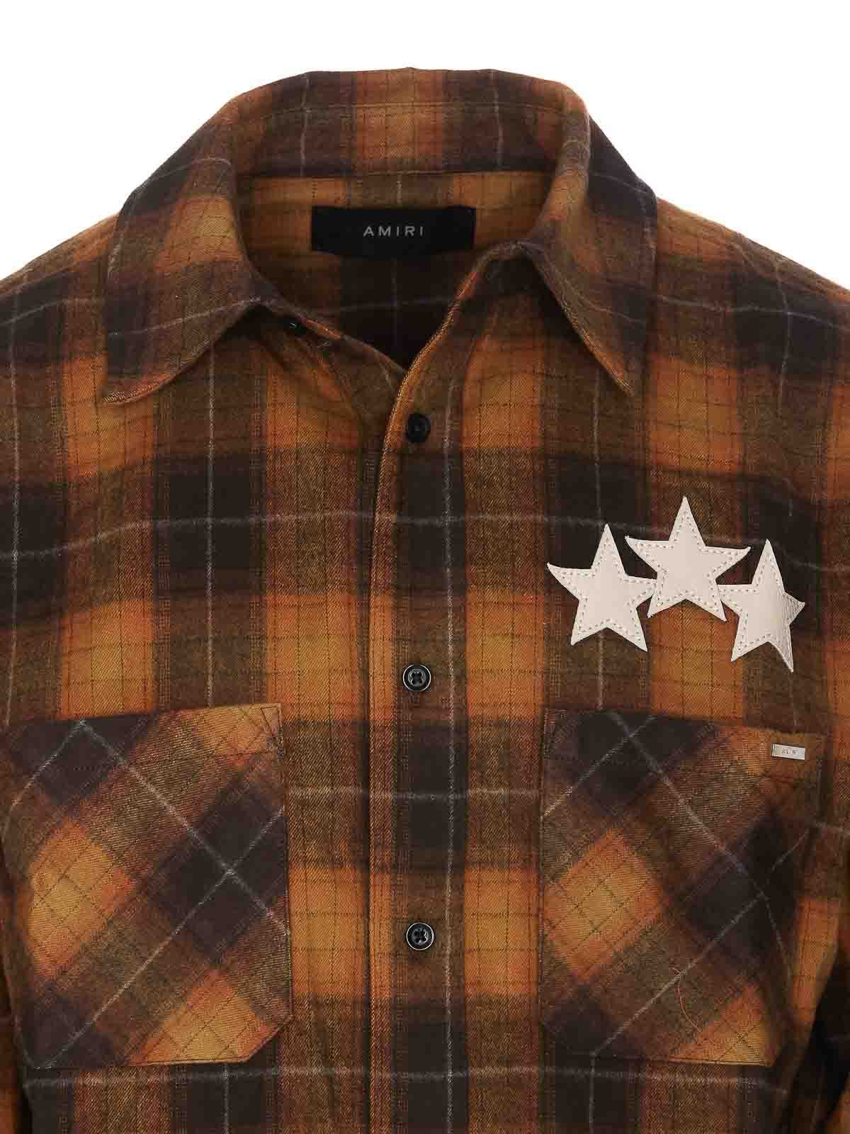 Amiri oc11z0225 Star Flannel Shirt in Multicolor Size US S / EU 44-46 / 1 - 3 Thumbnail