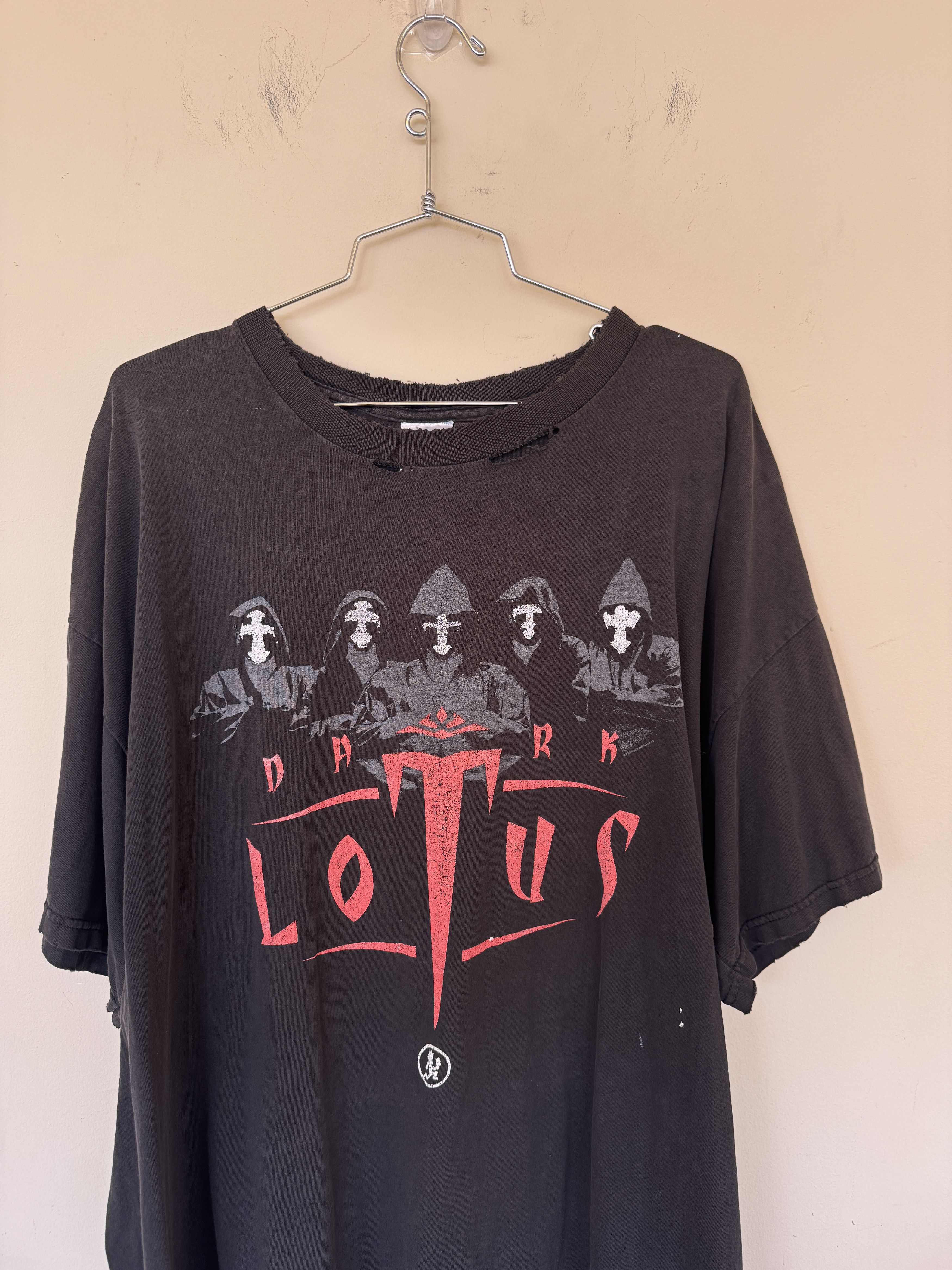 Vintage Dark Lotus Distressed Vintage Tee Size US XXL / EU 58 / 5 - 2 Thumbnail