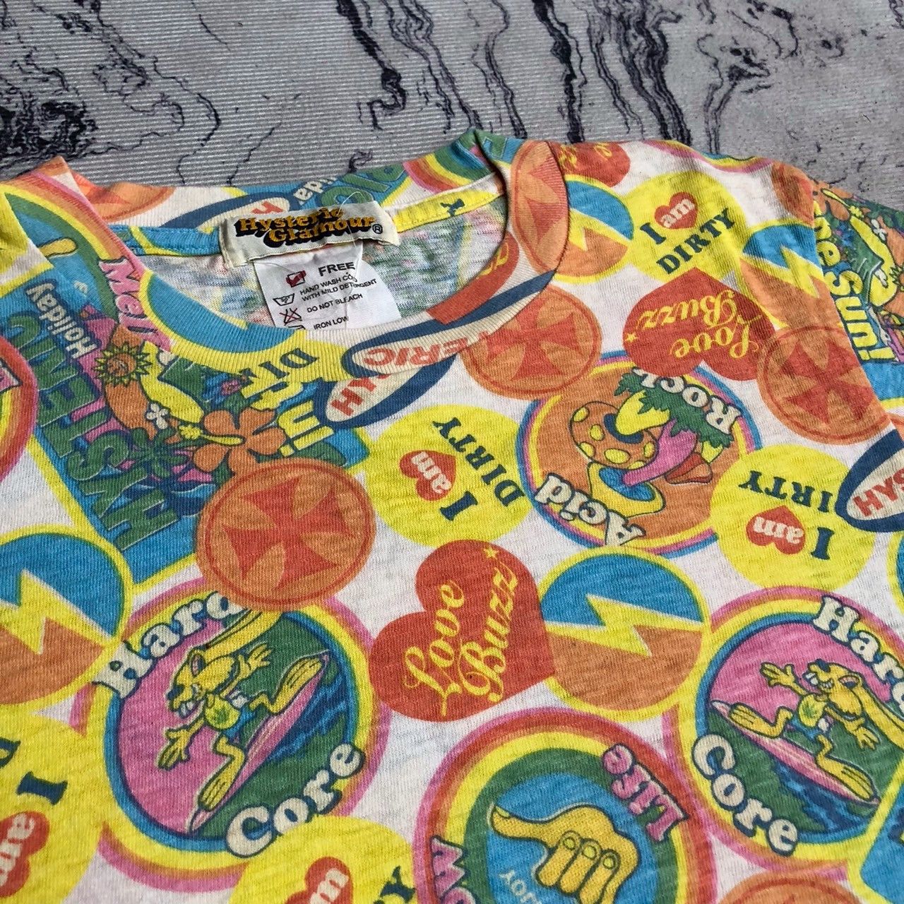 Hysteric Glamour Vintage 90s Hysteric Glamour Psychedelic All Over Print Tee Size US XS / EU 42 / 0 - 3 Thumbnail