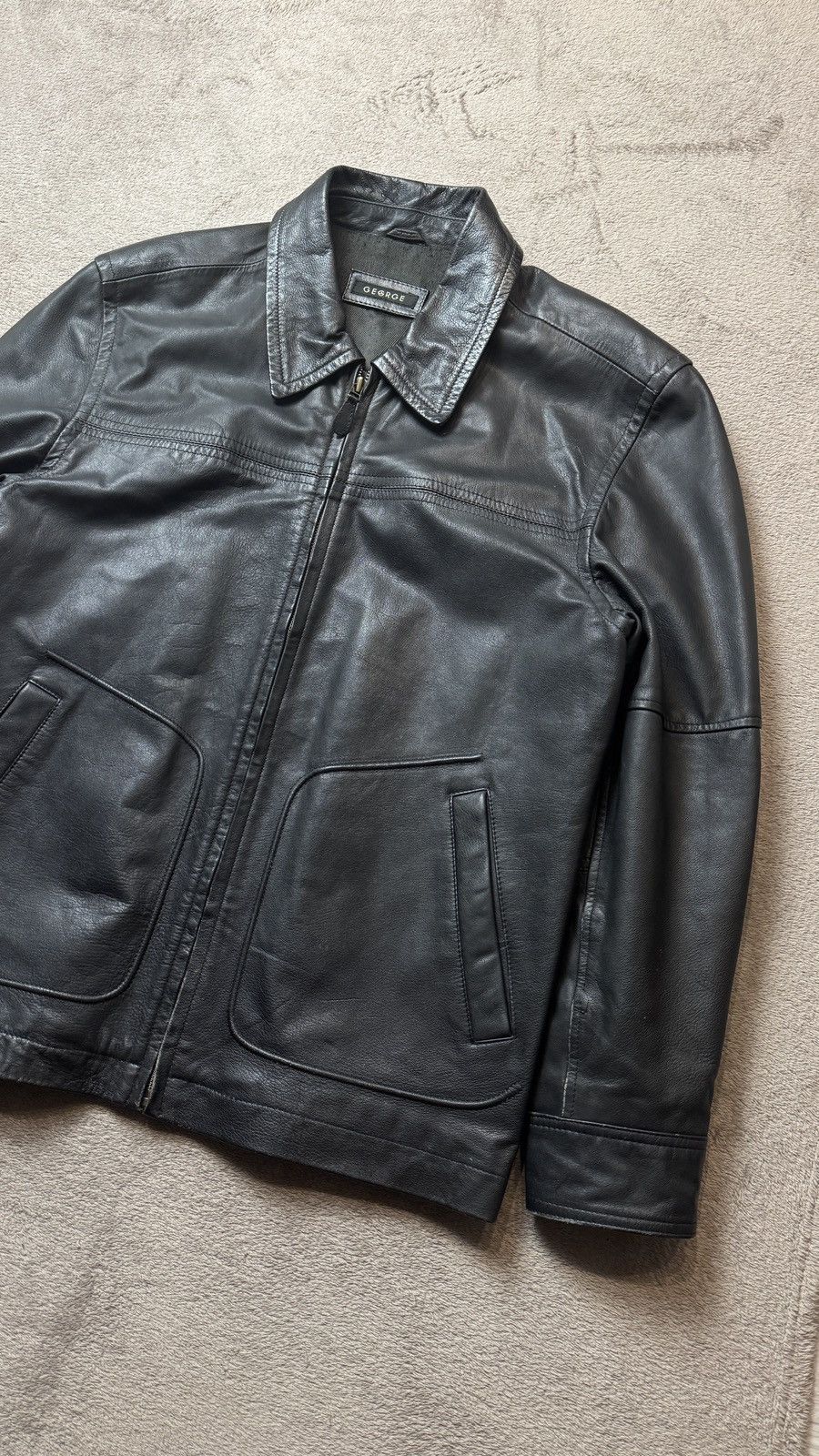 Genuine Leather 90s Vintage Real Leather Jacket ysl ralph lauren gucci Size US M / EU 48-50 / 2 - 3 Thumbnail