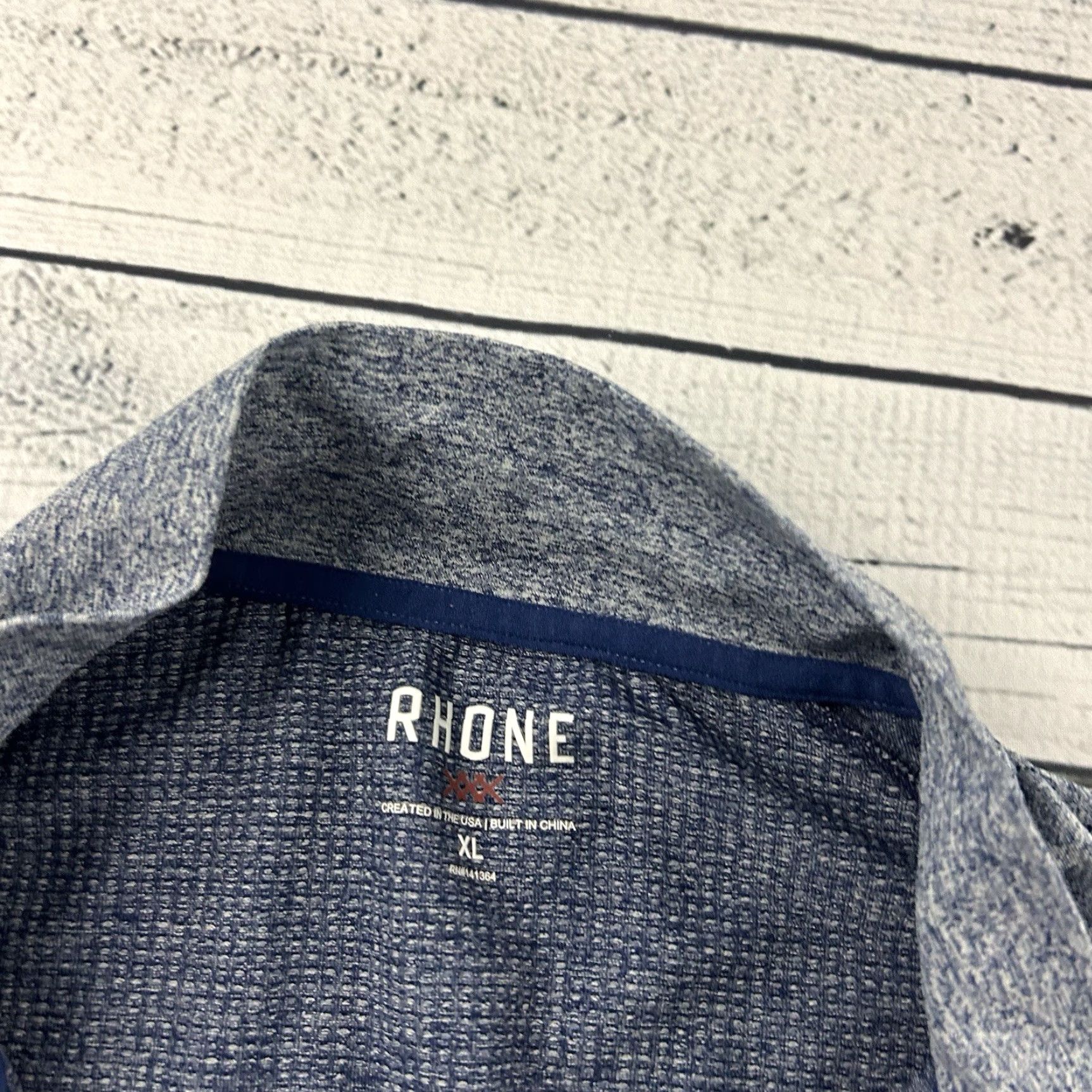 Rhone Rhone 1/4 Zip Pullover Long Sleeve Athletic Jacket Men XL Blue Size US XL / EU 56 / 4 - 2 Thumbnail