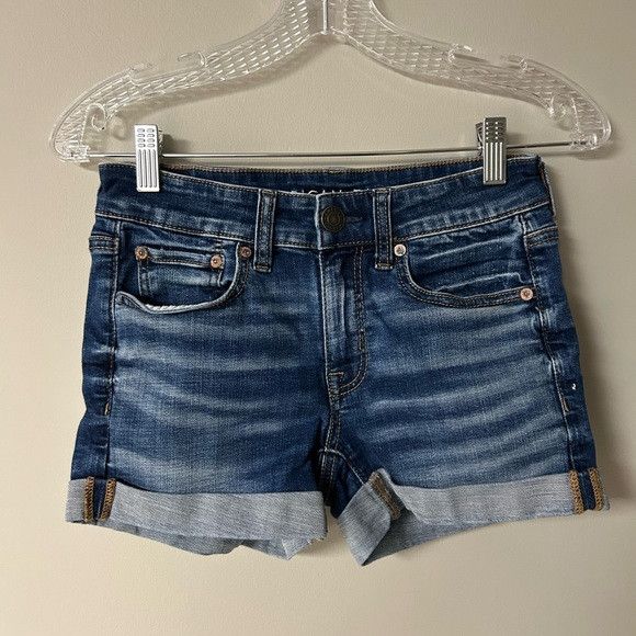 American Eagle Outfitters American Eagle Super Stretch Midi Jean Shorts Size 26" / US 2 / IT 38 - 1 Thumbnail