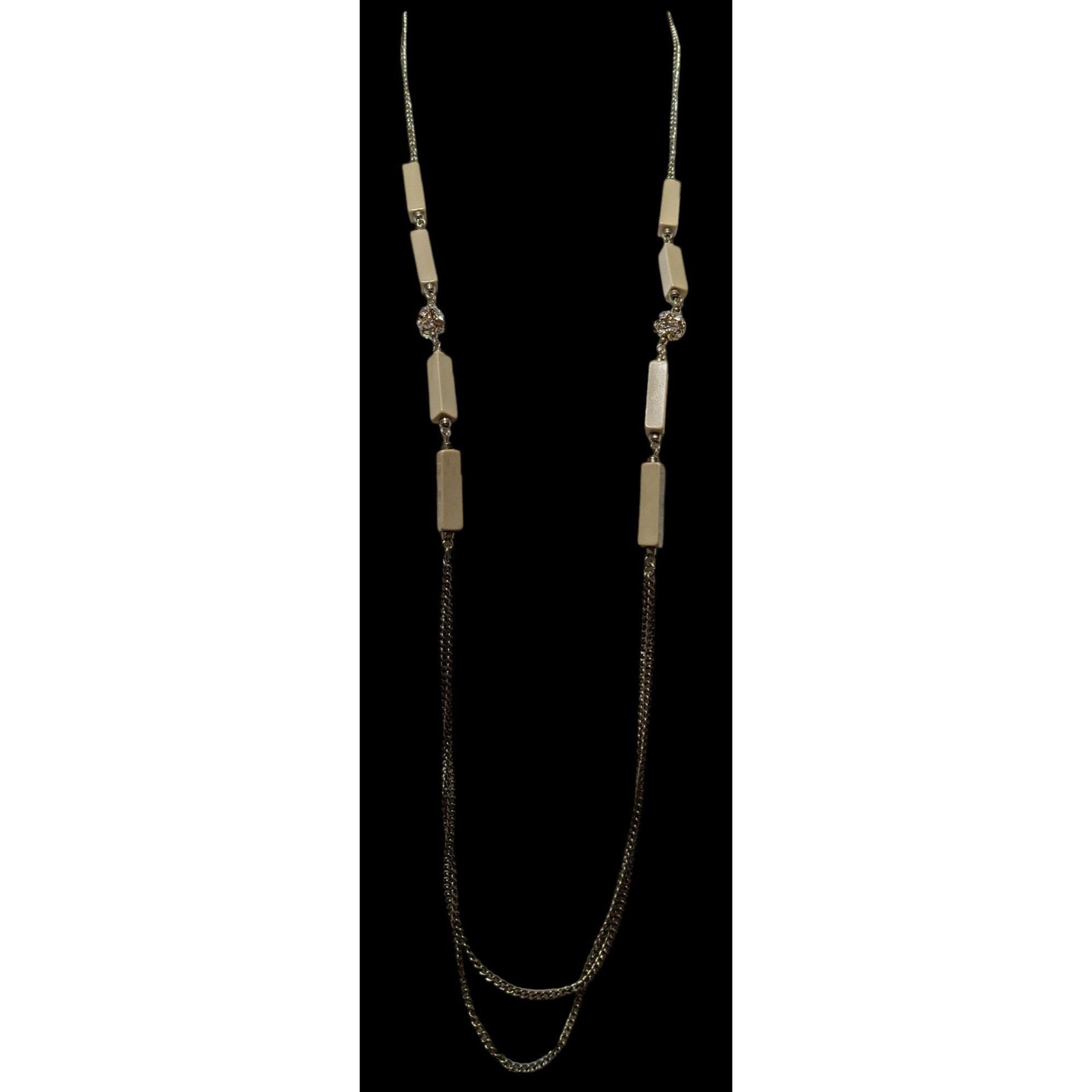 Banana Republic Preppy Beige Banana Republic Chain Station Necklace Size ONE SIZE - 4 Thumbnail