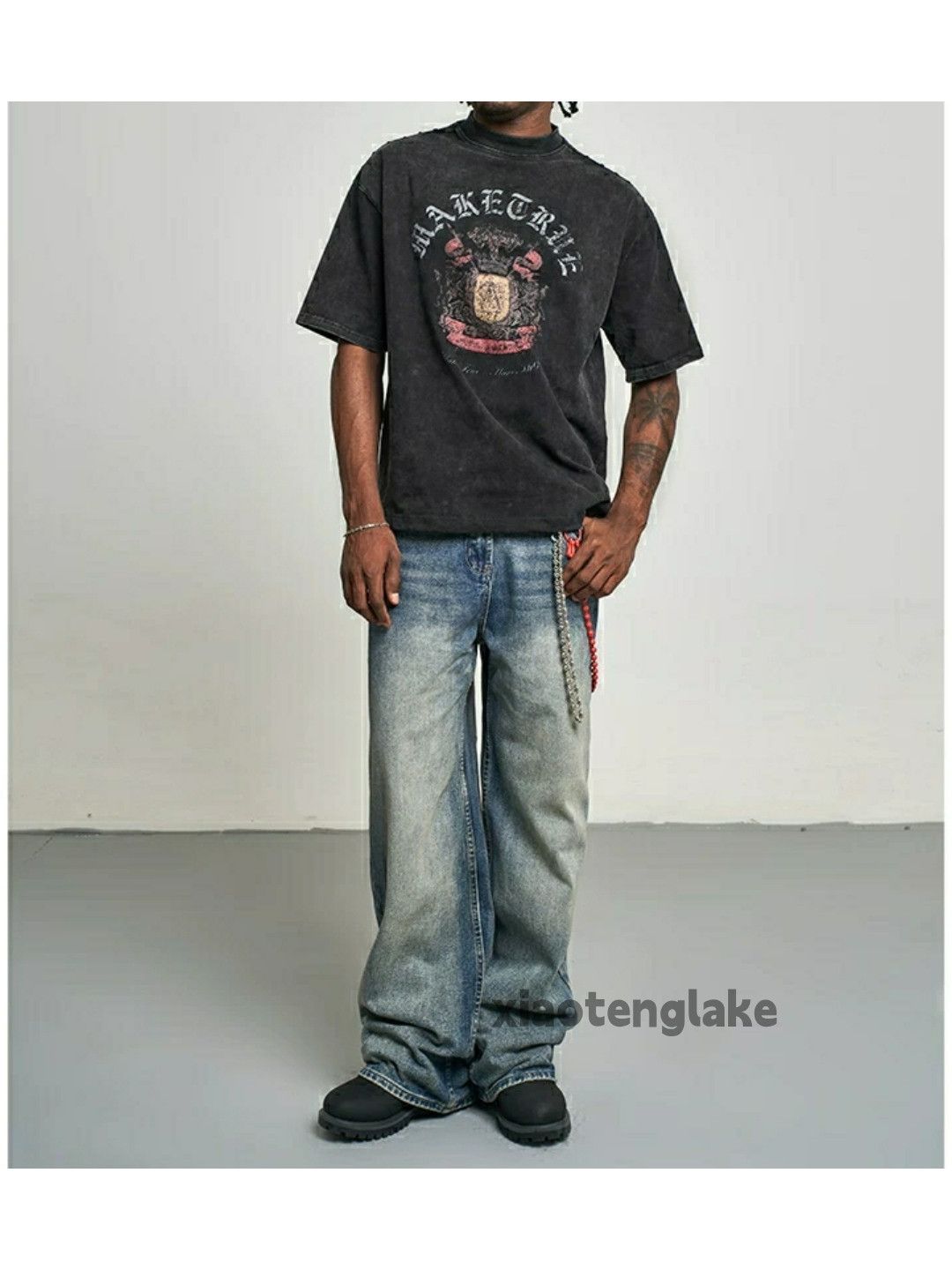 Jean × Vintage washed faded cleanfit yuppie bootcut hiphop baggy jeans Size US 28 / EU 44 - 7 Thumbnail