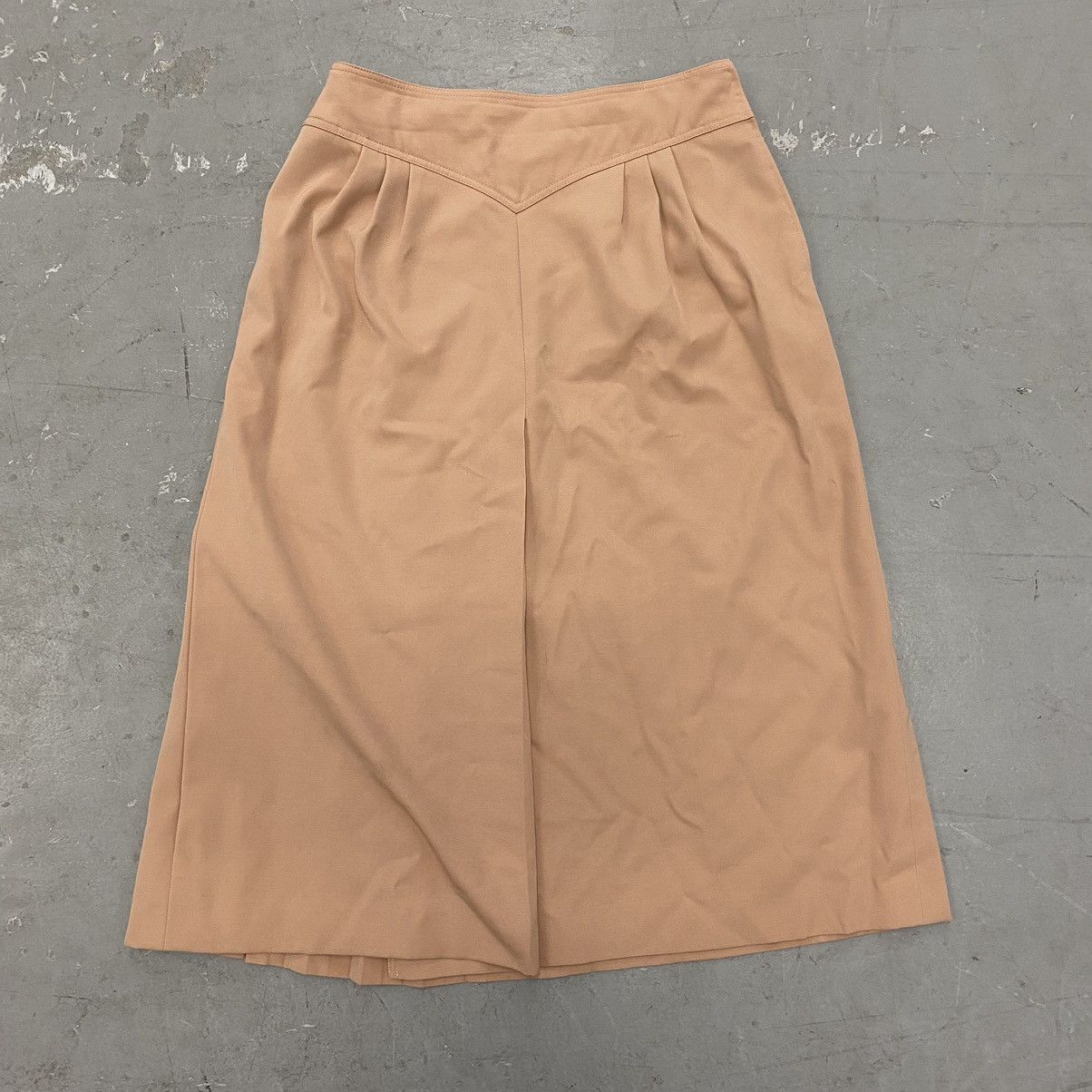 Designer × Gucci × Vintage Vintage 60s 70s Gucci Pink Zip A-Line Wool Midi Skirt ITALY Size 32" / US 10 / IT 46 - 1 Thumbnail