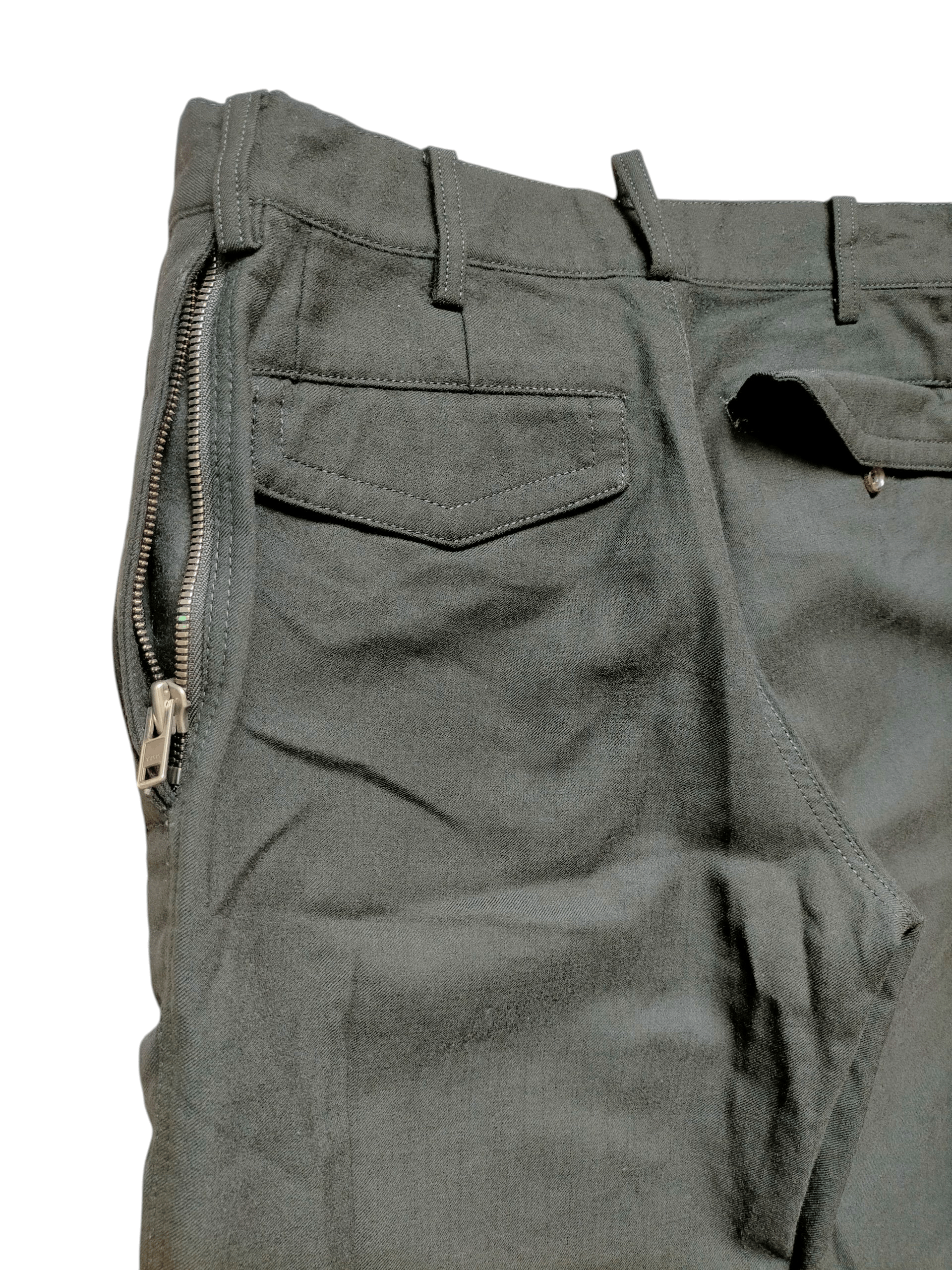 Yohji Yamamoto Y'S Yohji Yamamoto Rayon Wool Trouser Black Pants Size US 32 / EU 48 - 13 Thumbnail