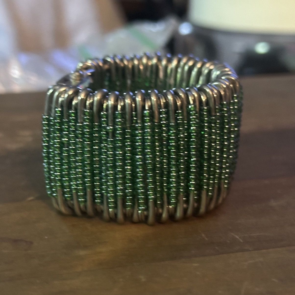 Other Green beaded safety pin stretch band watch Size ONE SIZE - 8 Thumbnail