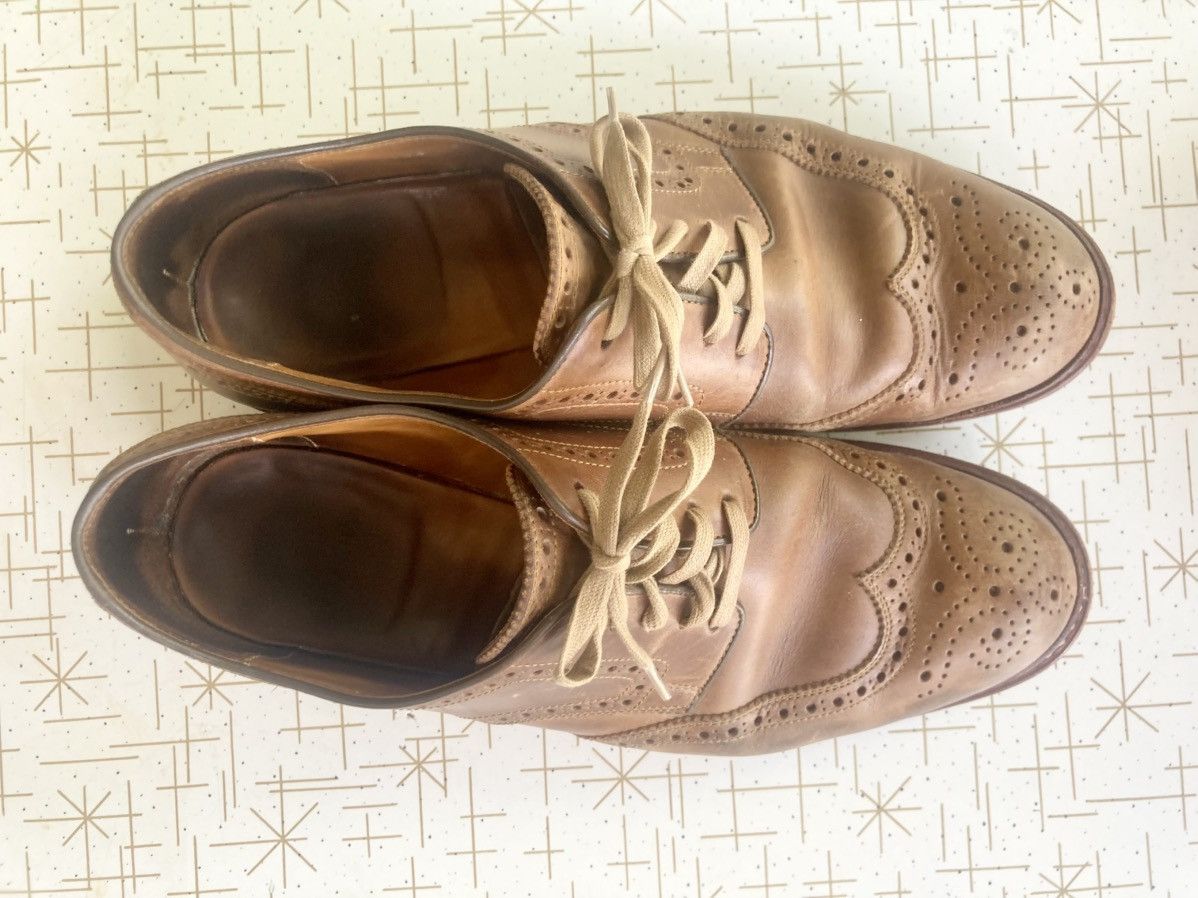 Japanese Brand Leather & Silver MOTO Wing Tip Low Cut Shoes #2102 Size US 11 / EU 44 - 6 Thumbnail