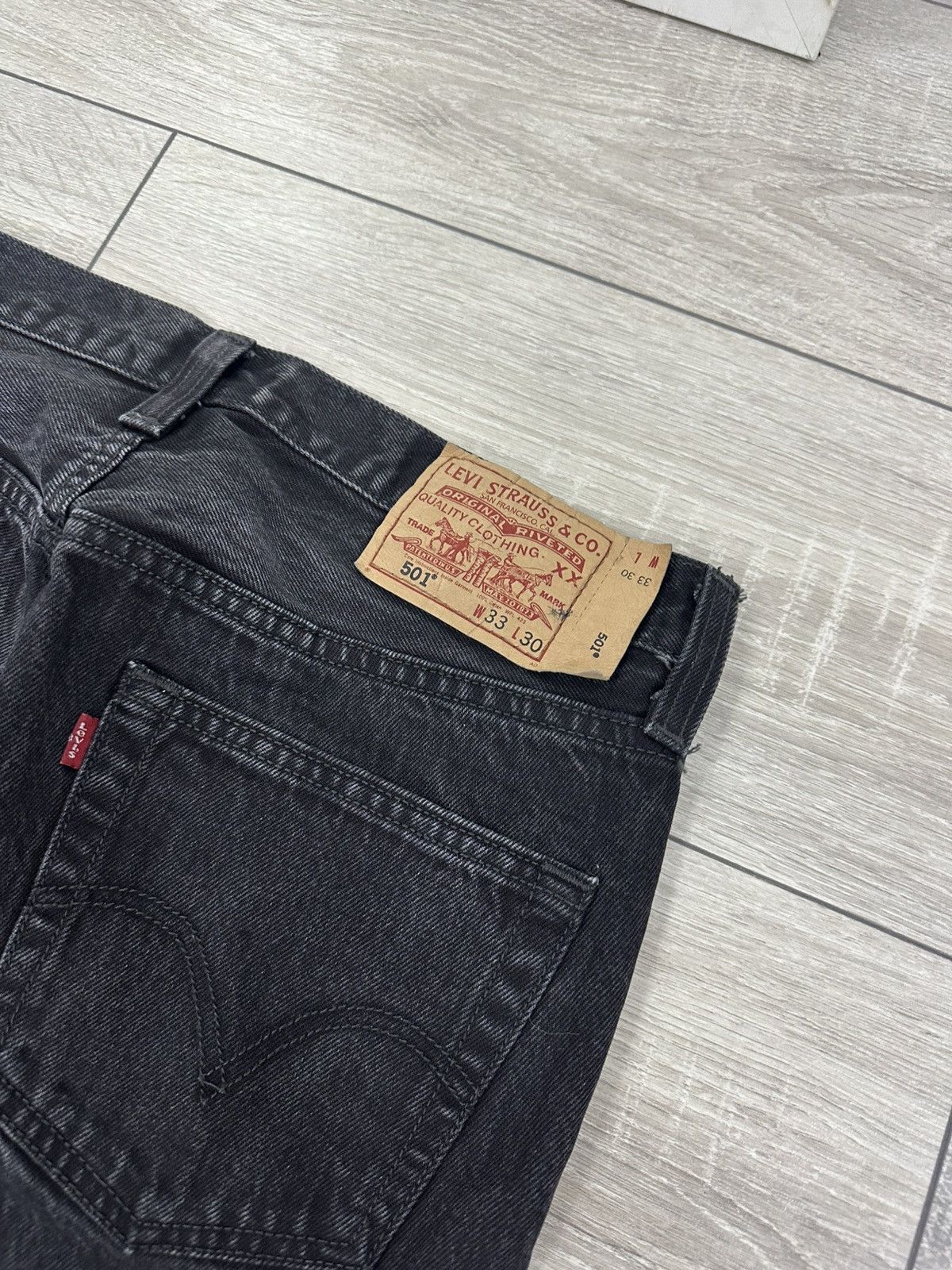 Levi's Levis 501 Black Denim Jeans Faded Vintage Size US 32 / EU 48 - 7 Thumbnail