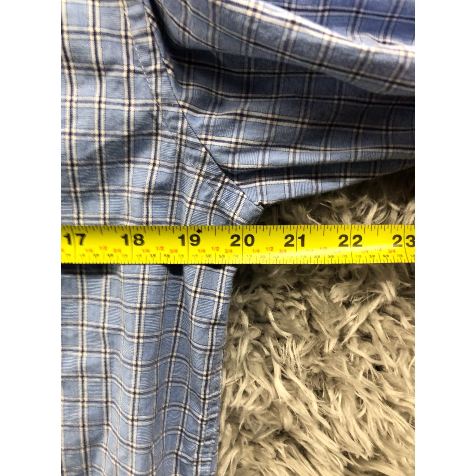 Vintage Report Collection Shirt Mens Long Sleeve Button-Up Blue Check Size M Size US M / EU 48-50 / 2 - 4 Thumbnail