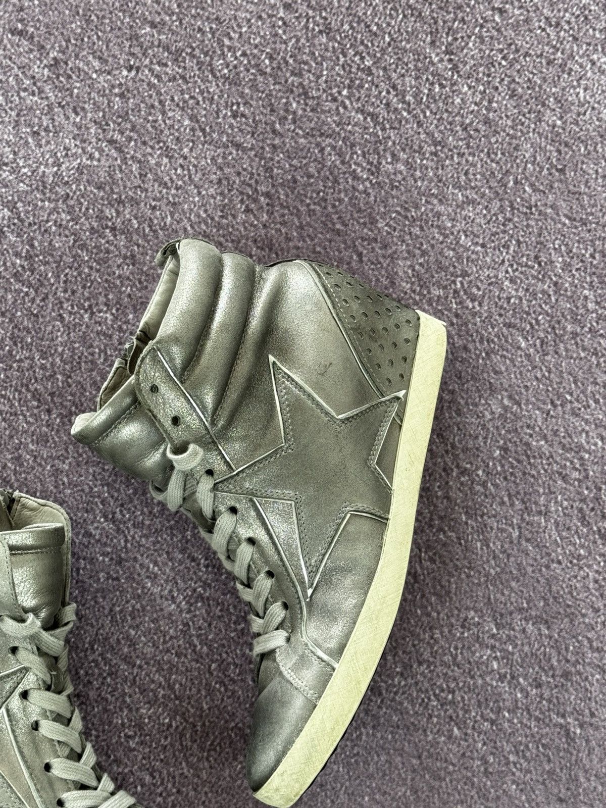Vintage Y2K Aesthetic Glamour Star Logo High Top Sneakers Size US 6 / IT 36 - 3 Thumbnail
