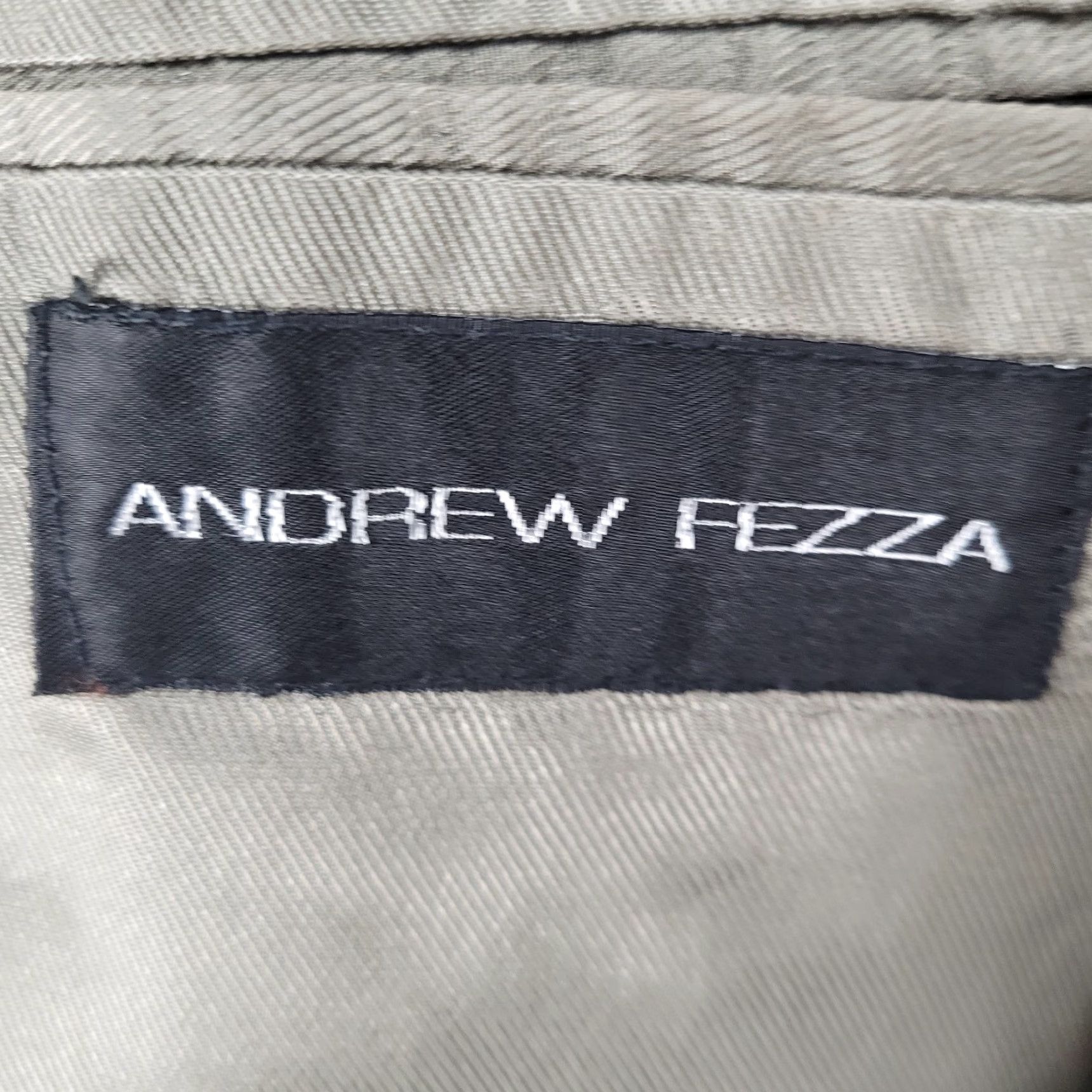 Vintage VINTAGE Andrew Fezza Tan Microfiber 2 Button Ventless Notch Blazer Sport Coat 46L Size 46R - 3 Thumbnail