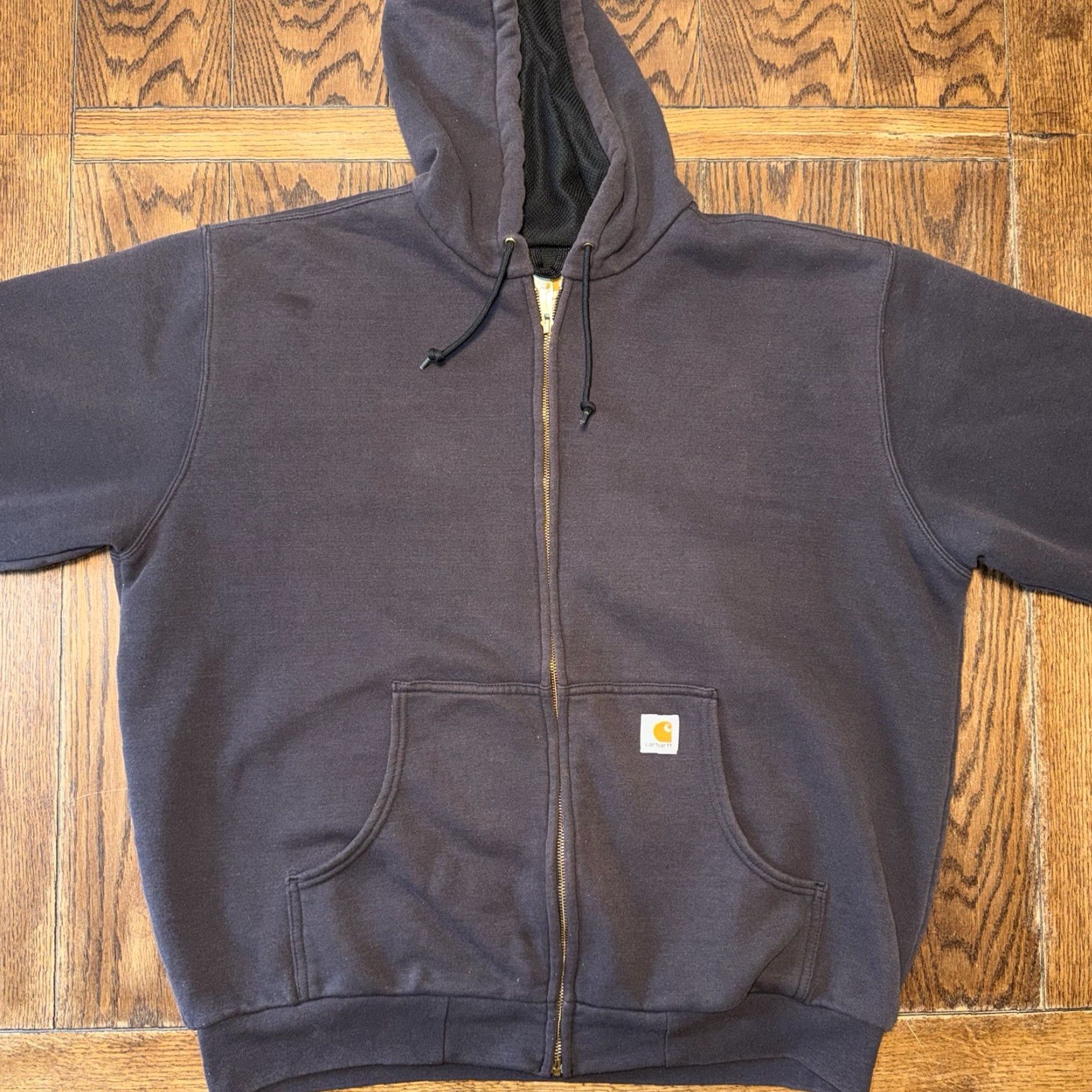Carhartt VTG Carhartt J149 Jacket Men’s XL Thermal Lined Faded Black Full Zip Hoodie Work Size US XXL / EU 58 / 5 - 2 Thumbnail