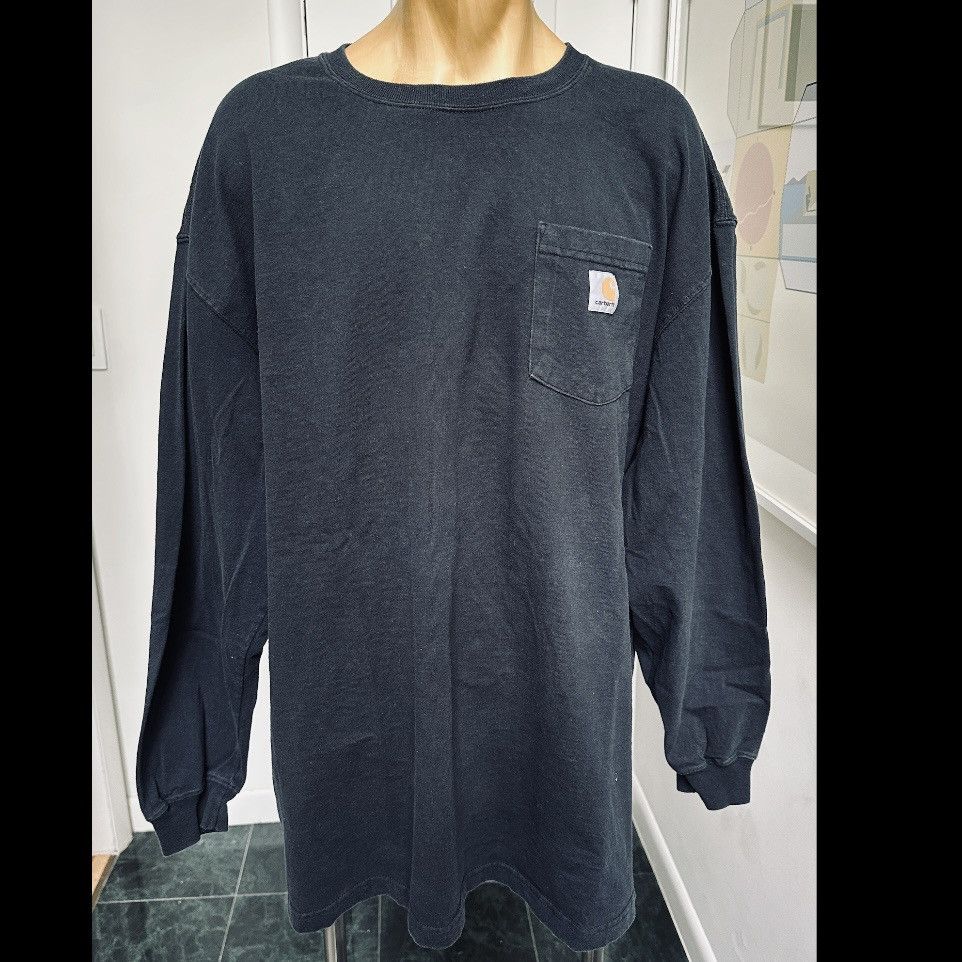 Carhartt VINTAGE Y2K CARHARTT LONG SLEEVE WORK TSHIRT POCKET 2XL XXL Size US XXL / EU 58 / 5 - 1 Thumbnail