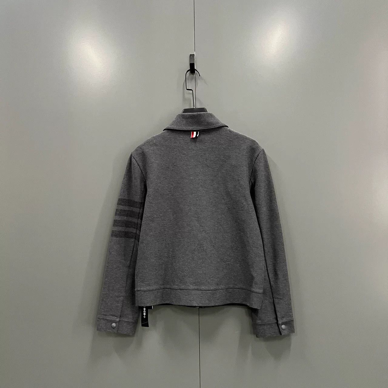 Thom Browne Thom Browne Gray Four-Stripe Zip Jacket Size US XS / EU 42 / 0 - 3 Thumbnail