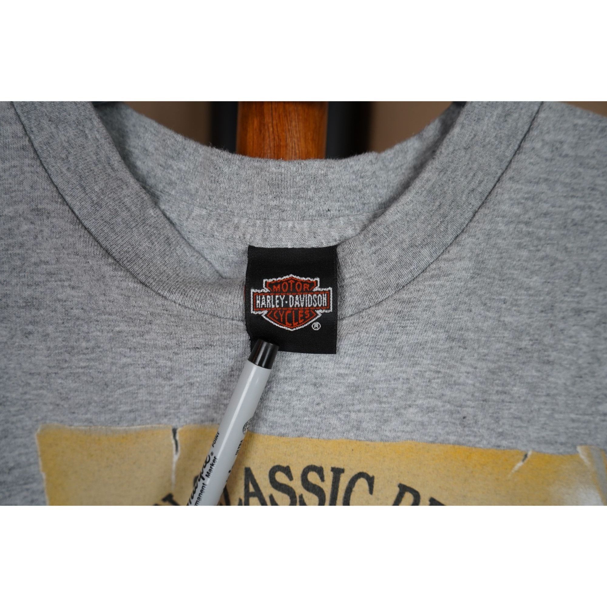 Harley Davidson × Vintage Vintage Harley Davidson T-shirt Grey Men's M #446 Size US M / EU 48-50 / 2 - 7 Thumbnail