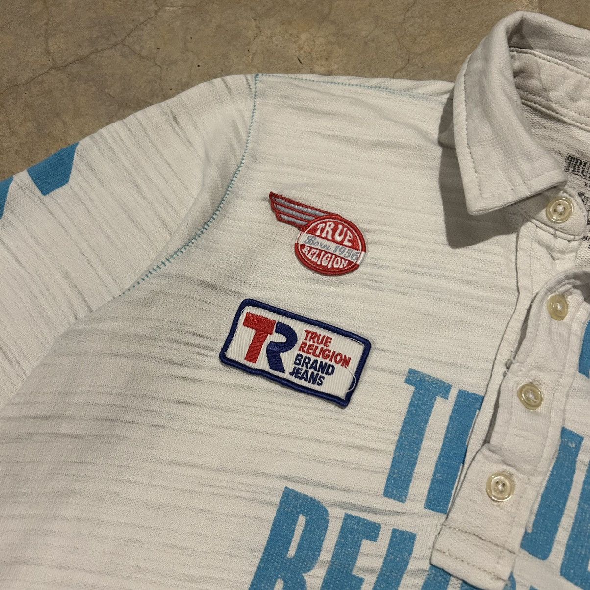 True Religion × Vintage Crazy Vintage Y2K True Religion California Rider Polo Shirt Size US S / EU 44-46 / 1 - 4 Thumbnail