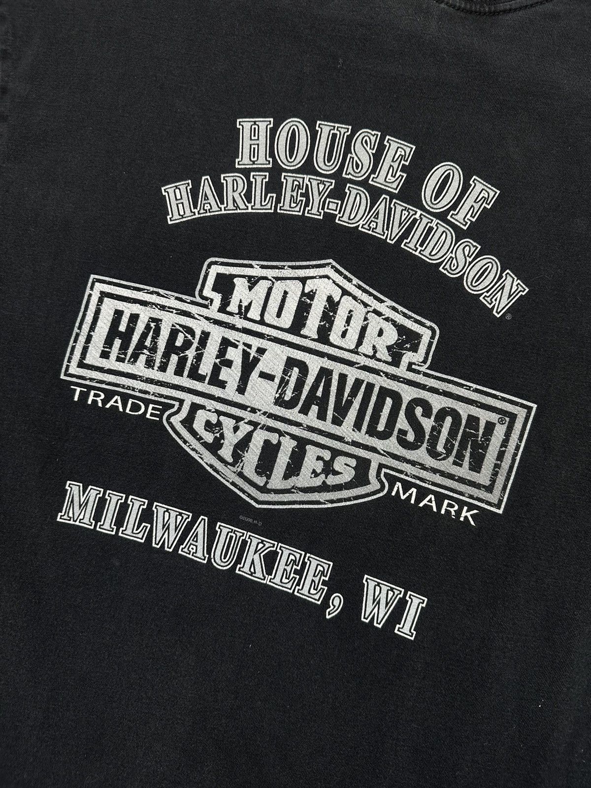 Vintage Harley Davidson 2008 Overprint Logo Santa Bicker Tee Size US L / EU 52-54 / 3 - 9 Thumbnail
