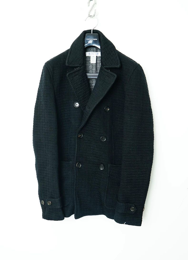 Comme des Garcons comme des garcons Waffle check double-breasted 