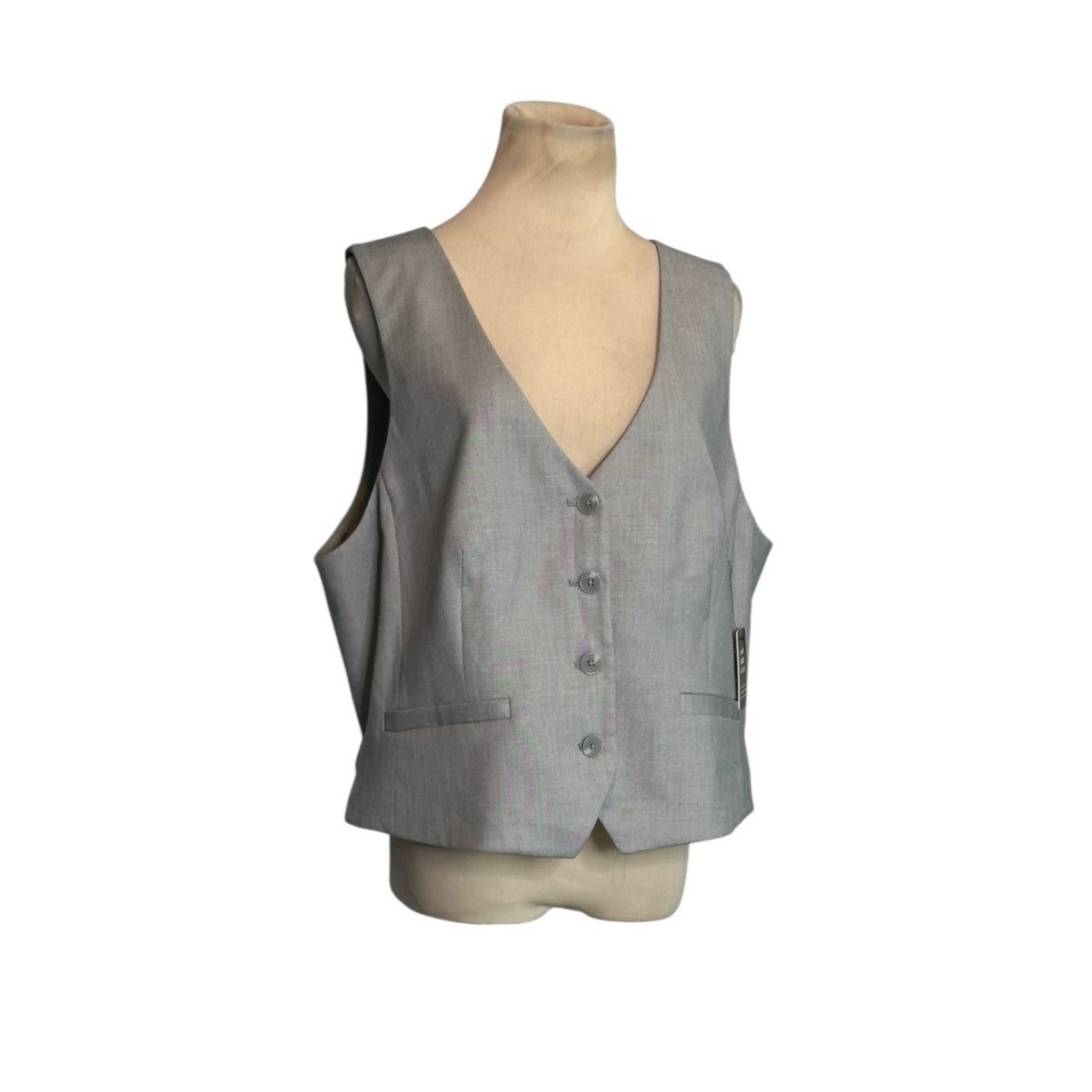 Express Express silver buttoned vest size XL Size XL / US 12-14 / IT 48-50 - 10 Thumbnail