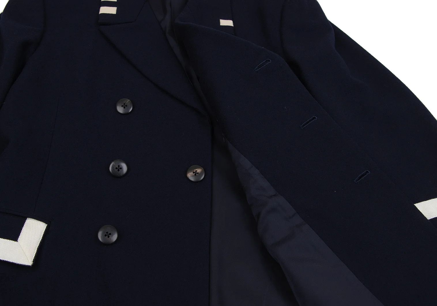 Yohji Yamamoto Yohji Yamamoto Wool Double Jacket Navy S Size US S / EU 44-46 / 1 - 11 Thumbnail