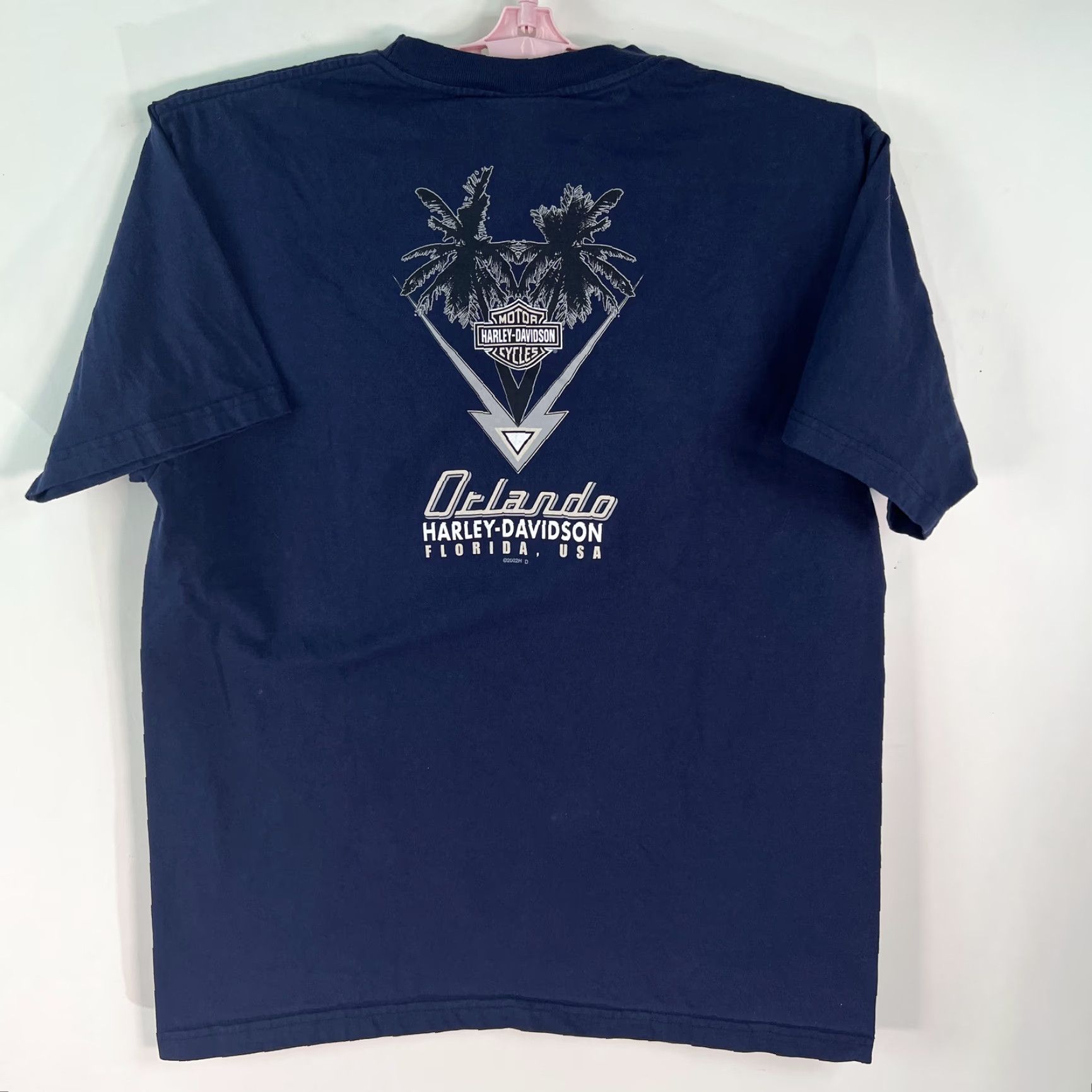 Harley Davidson VTG Harley Davidson American Motor Cycles Orlando Fl USA Mens Blue Tee XL Size US XL / EU 56 / 4 - 3 Thumbnail