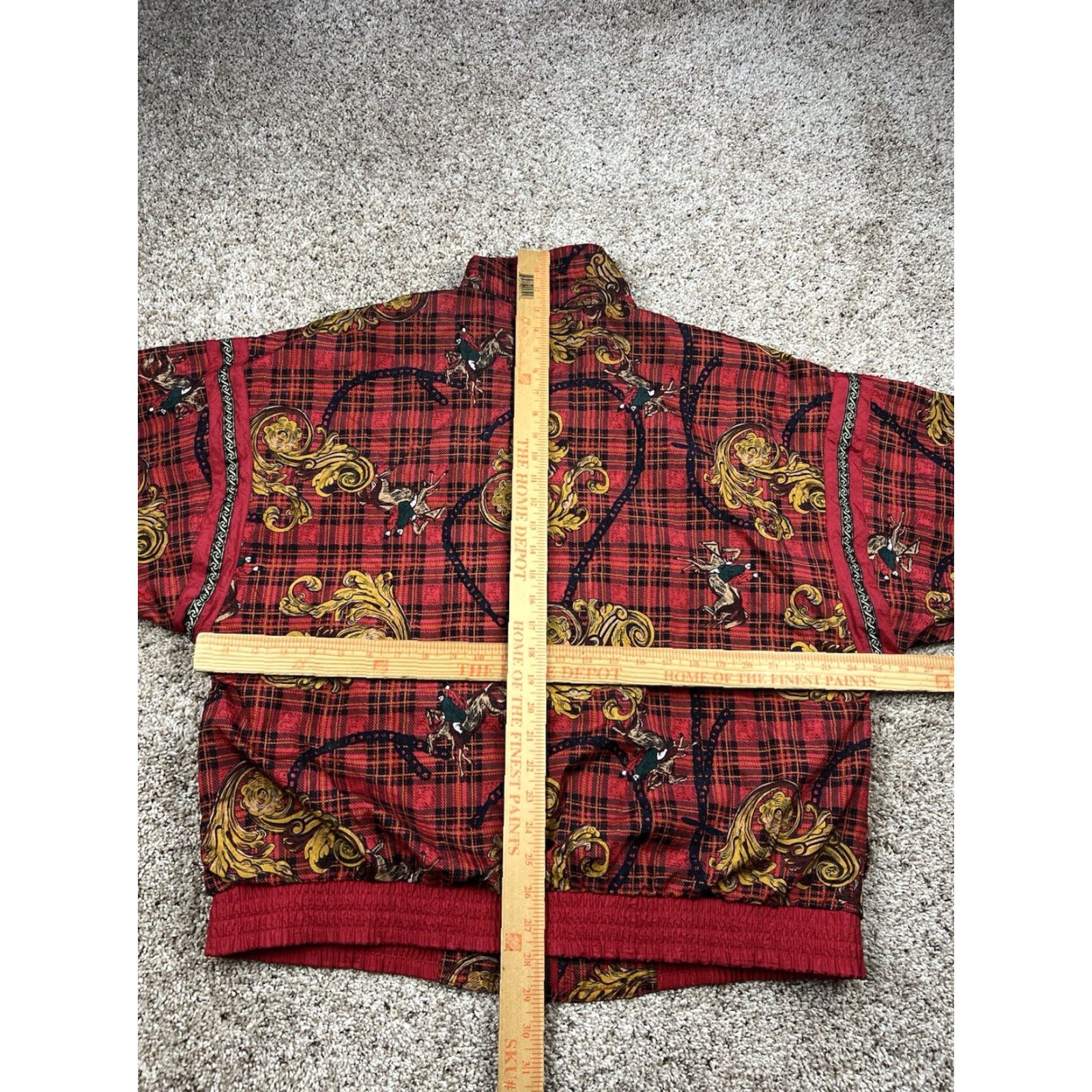 Vintage VINTAGE Equestrian Windbreaker Jacket Womens Red Plaid Full Zip L Size L / US 10 / IT 46 - 7 Thumbnail