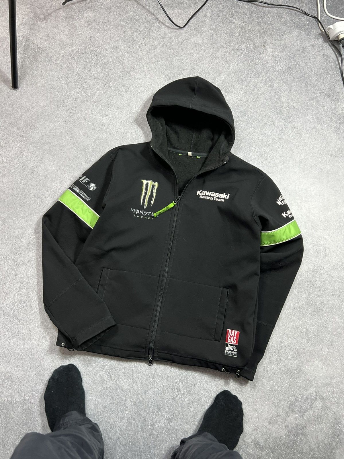 Other Vintage 90's Kawasaki Racing Team Logo Zip Up Jacket Size US M / EU 48-50 / 2 - 2 Thumbnail
