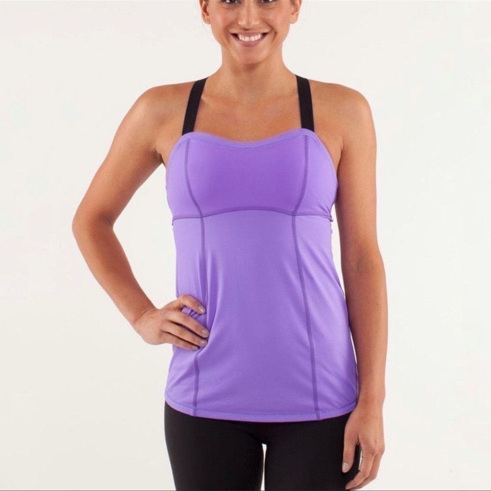 Lululemon LULULEMON YOGA PURPLE CROSS BACK PADDED TOP SIZE 6 Size M / US 6-8 / IT 42-44 - 1 Thumbnail
