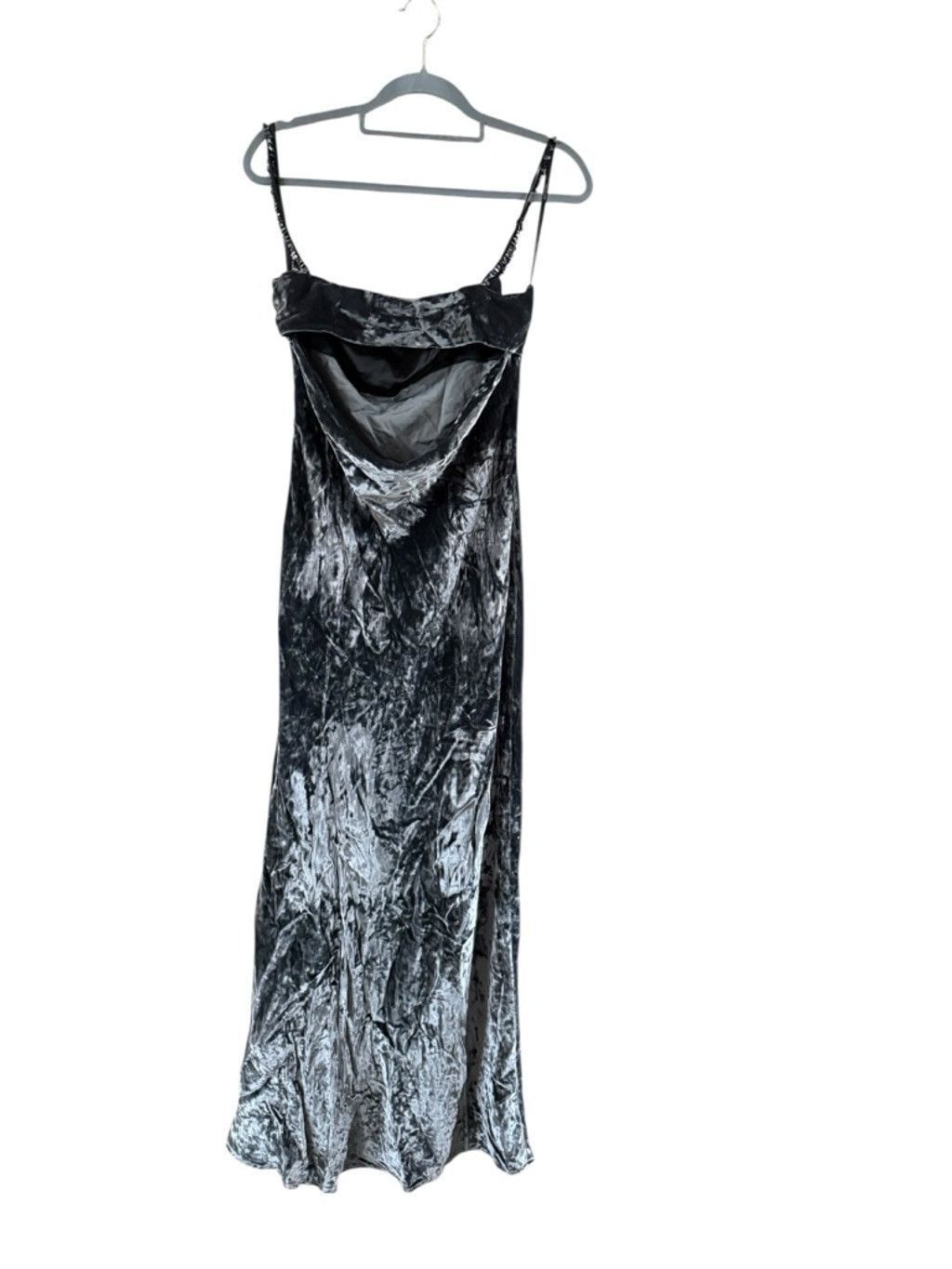 Elie Tahari Women's TAHARI Gray Velvet Cowl Neck Maxi Dress Size 10 Size L / US 10 / IT 46 - 2 Thumbnail