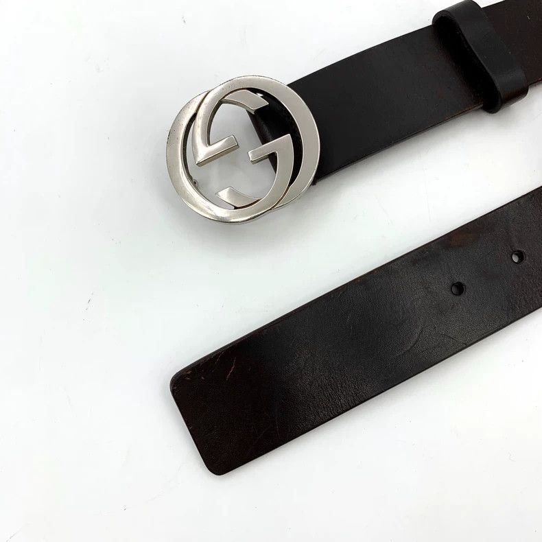 Gucci Gucci Black double G interlocking smooth buckle belt 2505-N Size ONE SIZE - 4 Thumbnail