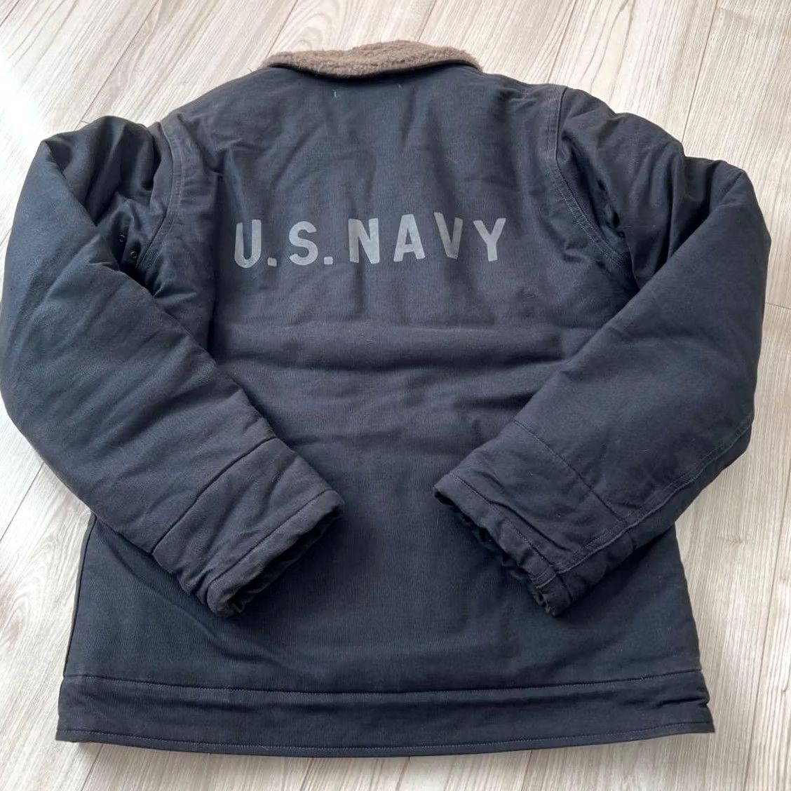 Buzz Rickson's Buzz Rickson's Navy N-1 Deck Jacket USN Stencil Size S Alpaca Lining Navy Crew/Custom Patches Mens Jacket Size US S / EU 44-46 / 1 - 4 Thumbnail