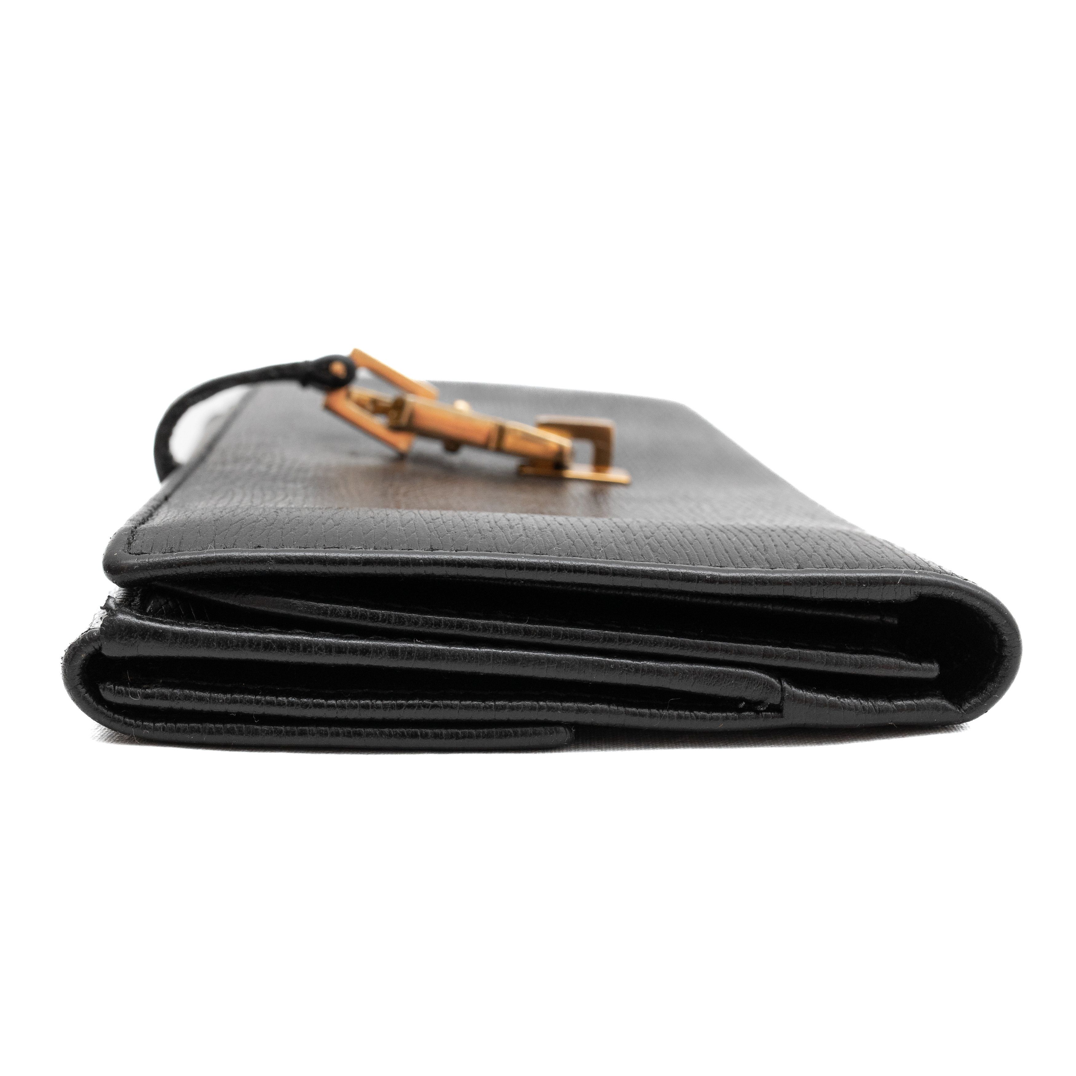 Gucci GUCCI Jackie Black Grained Leather Bifold Wallet Size ONE SIZE - 4 Thumbnail