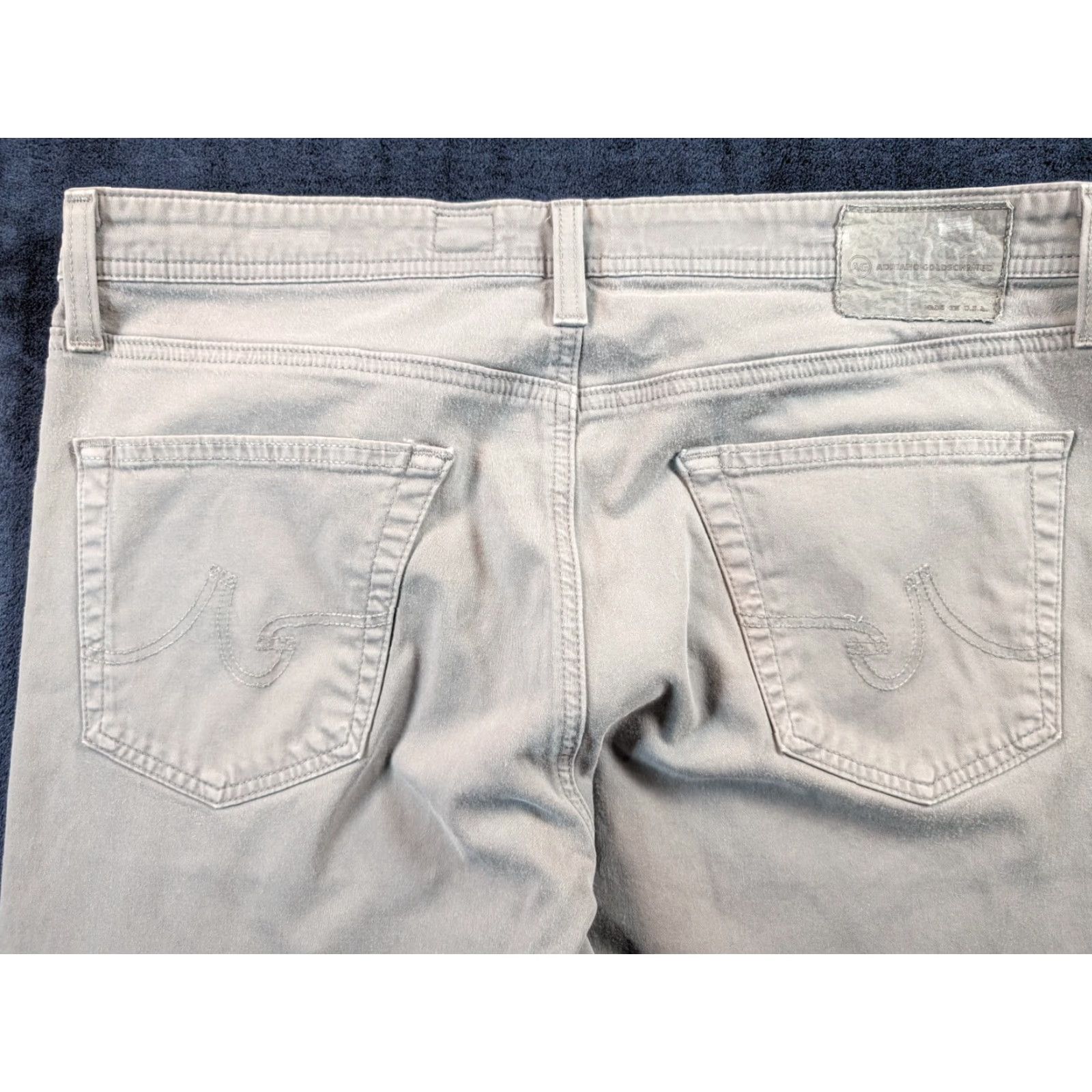 Vintage AG Adriano Goldschmied The Protégé Straight Leg Pants 36x34 Gray Men's 5-Pocket Design Regular Size 36 Front Flat 30 Inseam Cotton Blend Vintage: No Size US 36 / EU 52 - 7 Thumbnail