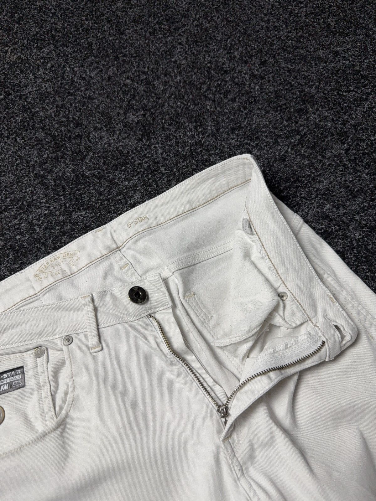 G-Star Avant Garde 00s G-Star RAW White Denim Jeans Slim Tapered Size 30" / US 8 / IT 44 - 8 Thumbnail
