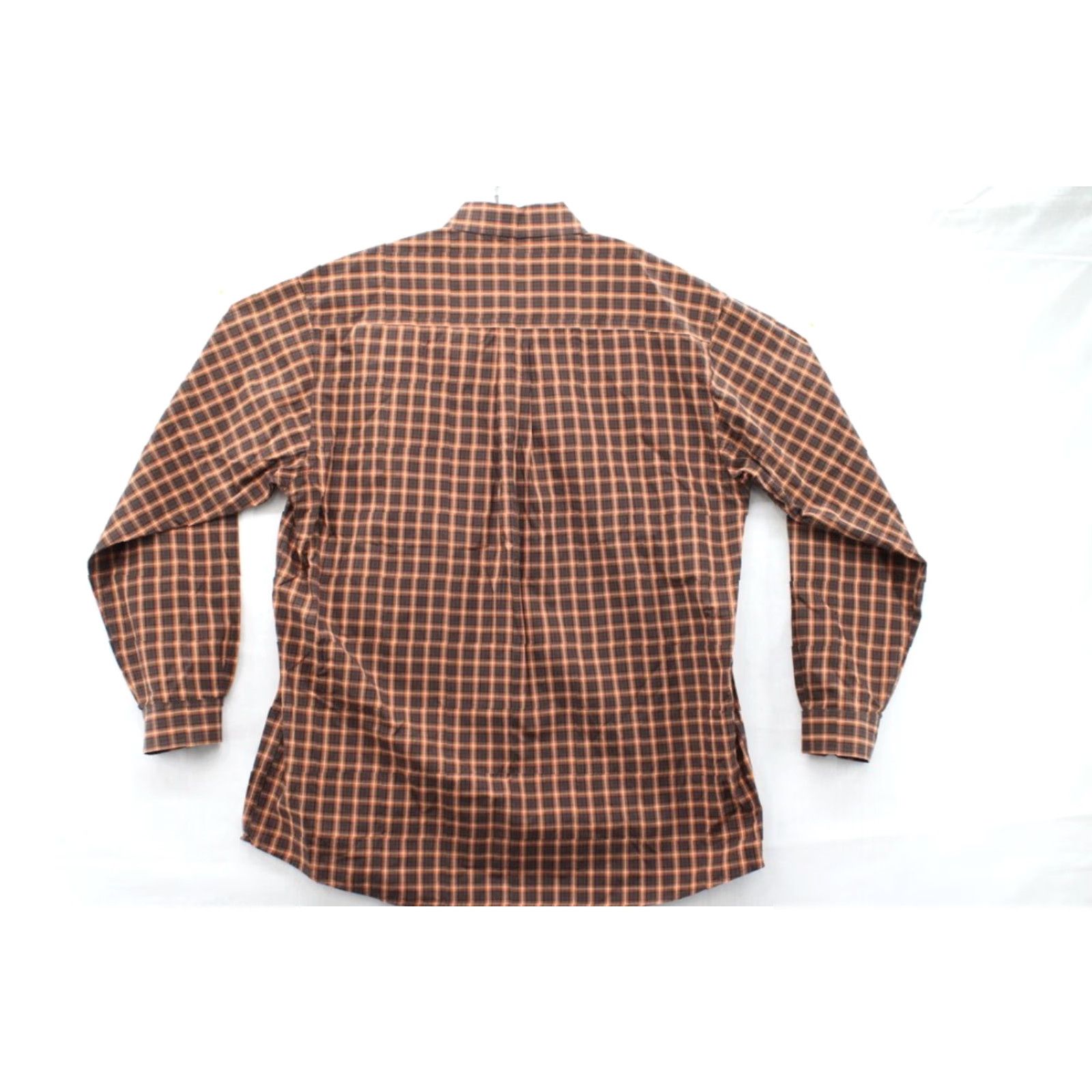 Vintage Cinch Shirt Men's XL Orange Brown Checks Long Sleeve Logo Cowboy Western Rodeo Size US XL / EU 56 / 4 - 4 Thumbnail