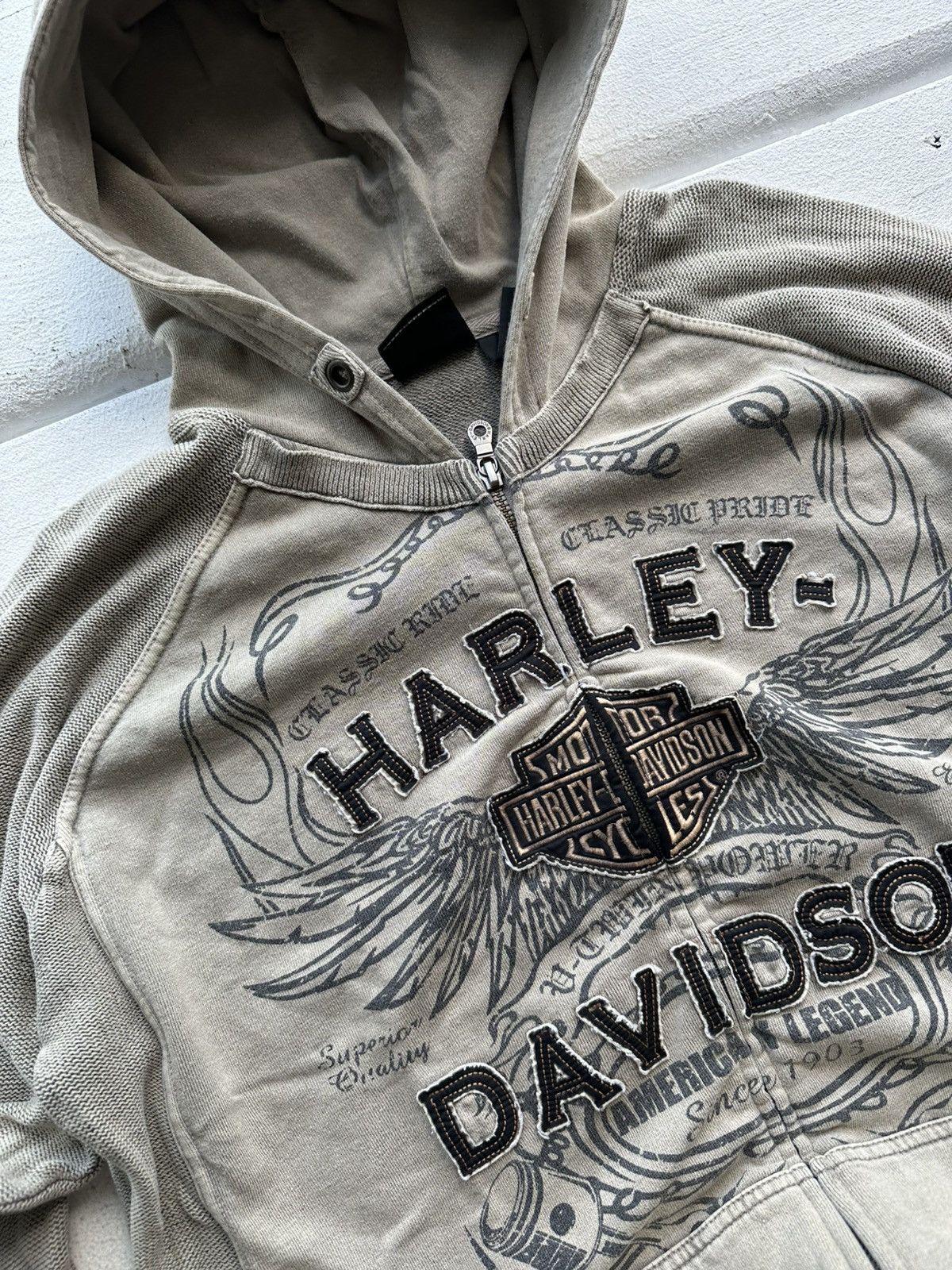 Harley Davidson 🚨Harley Davidson Hoodie BIG LOGO HARLEY MOTORCYCLE RARE Size US L / EU 52-54 / 3 - 3 Thumbnail