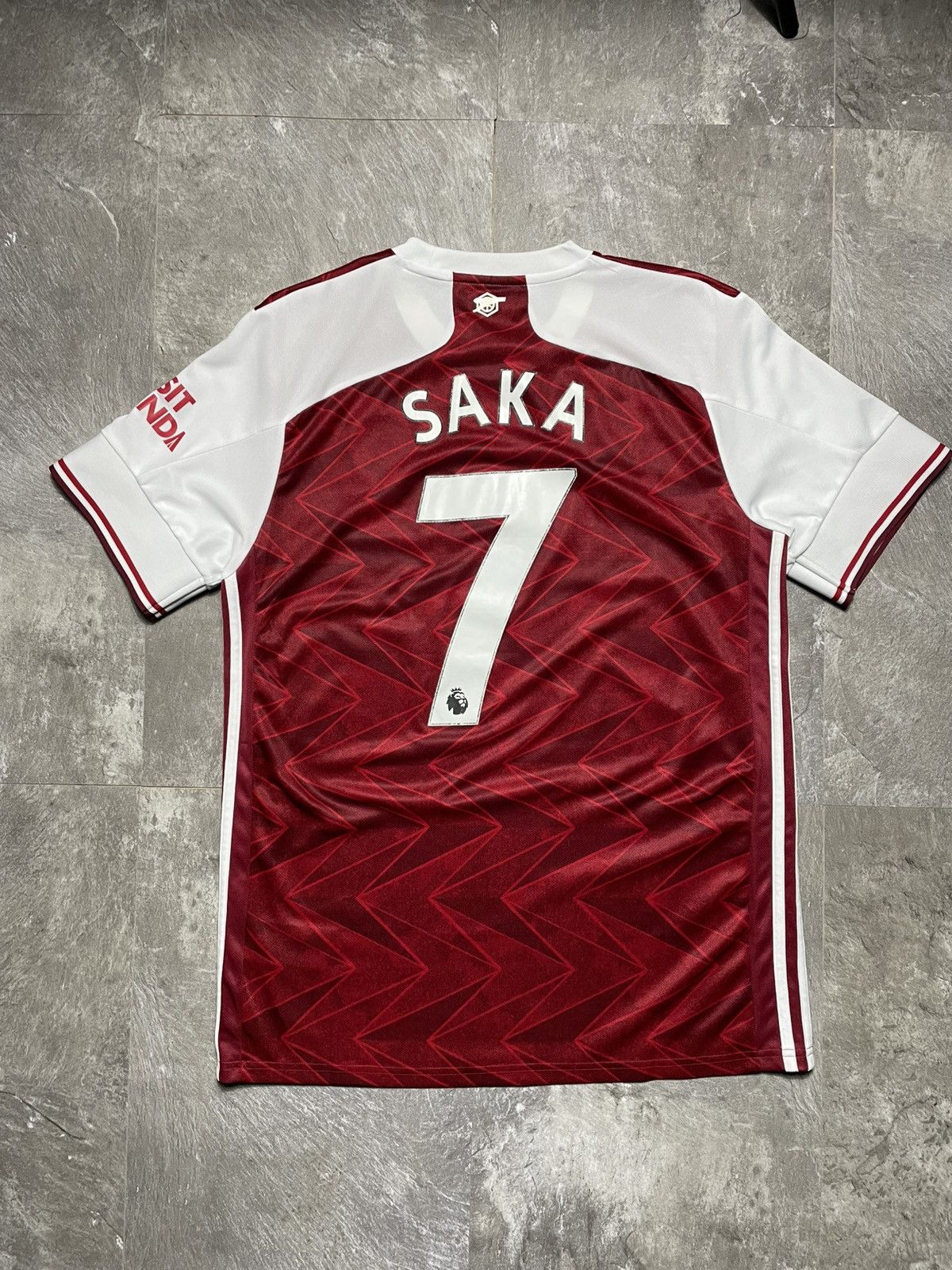 Adidas Arsenal London 2020 2021 Home Shirt Jersey Football #7 Saka Size US M / EU 48-50 / 2 - 6 Thumbnail