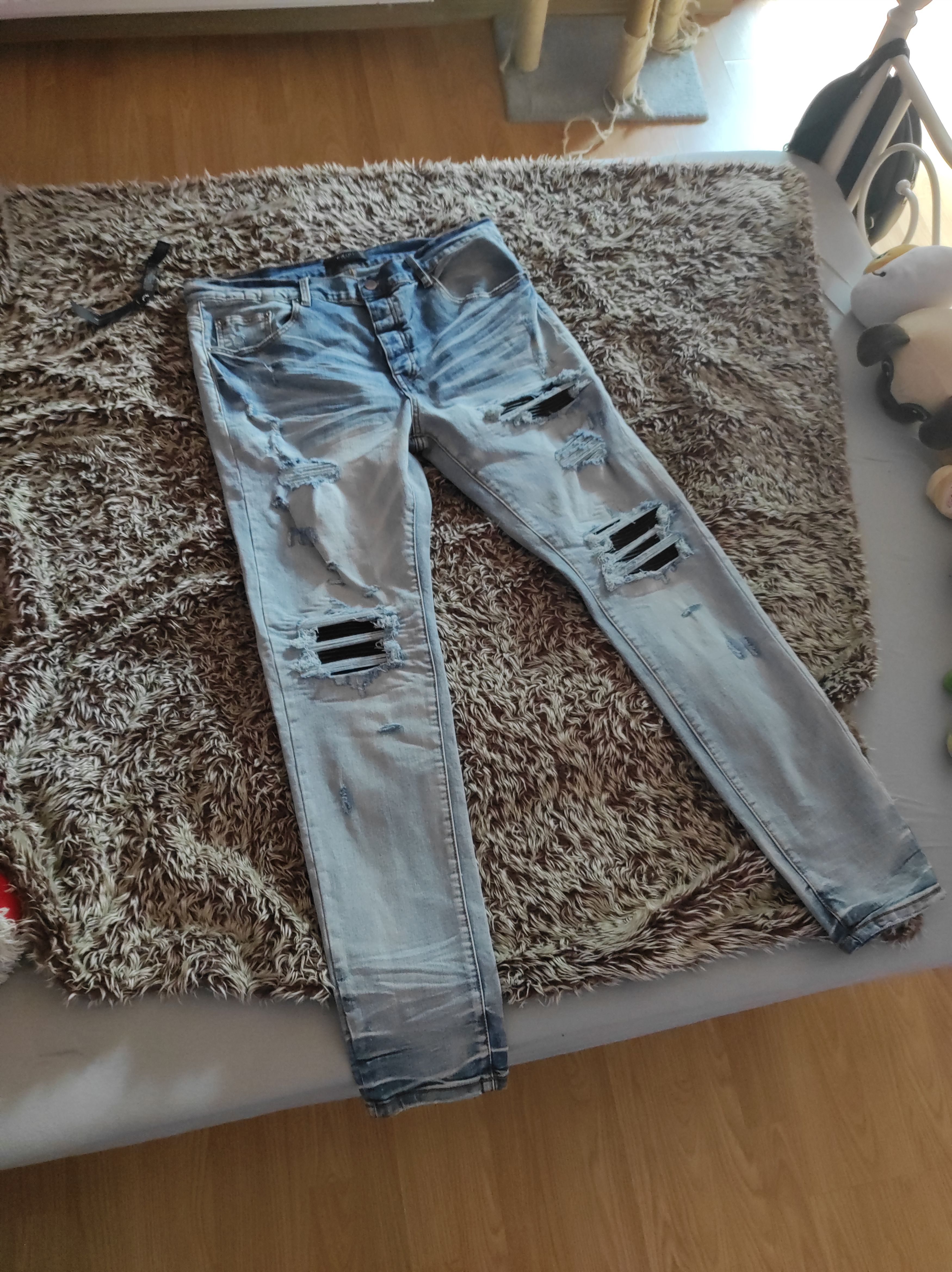 Amiri **NEW! Amiri Light Blue Straight Fit Jeans** Size US 36 / EU 52 - 9 Thumbnail
