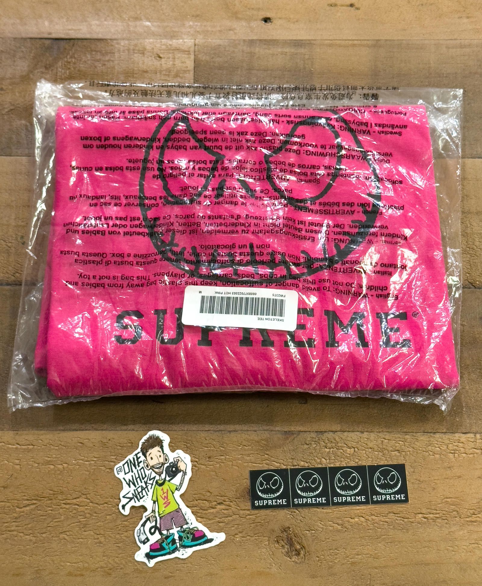 Supreme Supreme Skeleton Tee & Sticker Size Medium Size US M / EU 48-50 / 2 - 1 Thumbnail