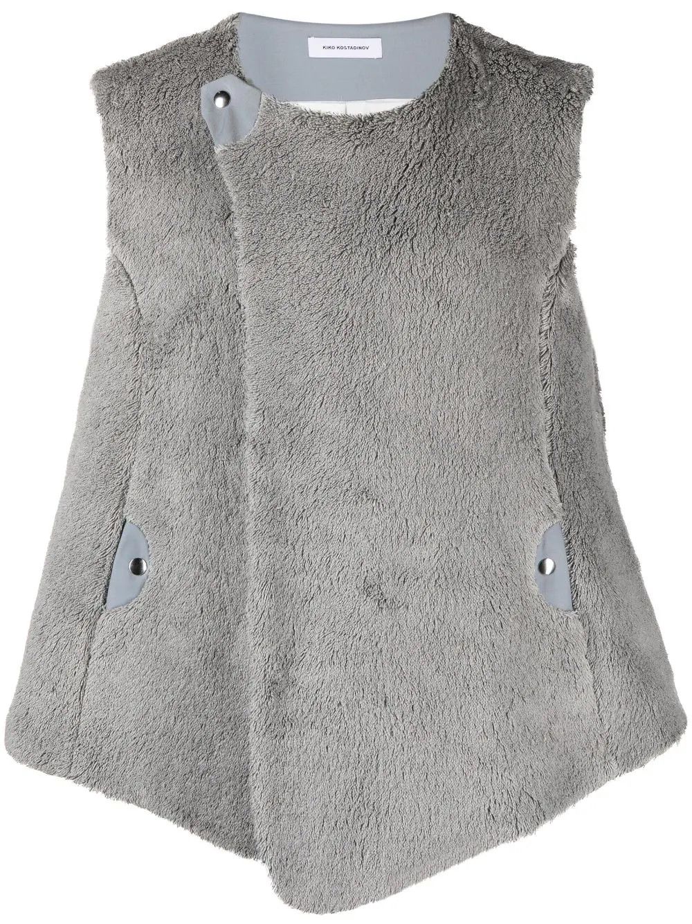image of Kiko Kostadinov Gray Zlatyu Vest in Dove Grey/Sterling Blue, Men's (Size Small)