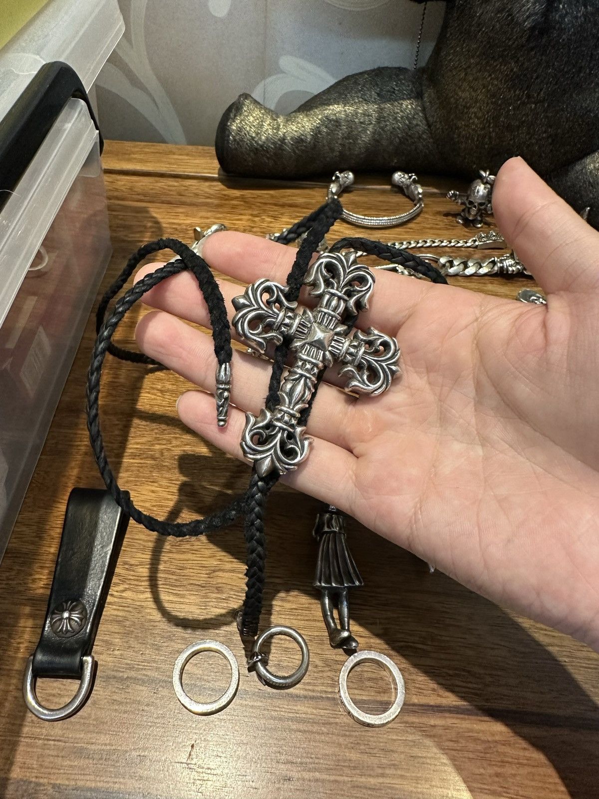 image of Chrome Hearts Large Filigree in Silver, Men's