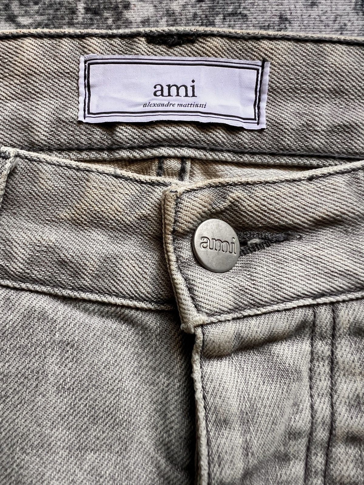 AMI AMI Beige Acid Wash Jeans Size US 32 / EU 48 - 7 Thumbnail